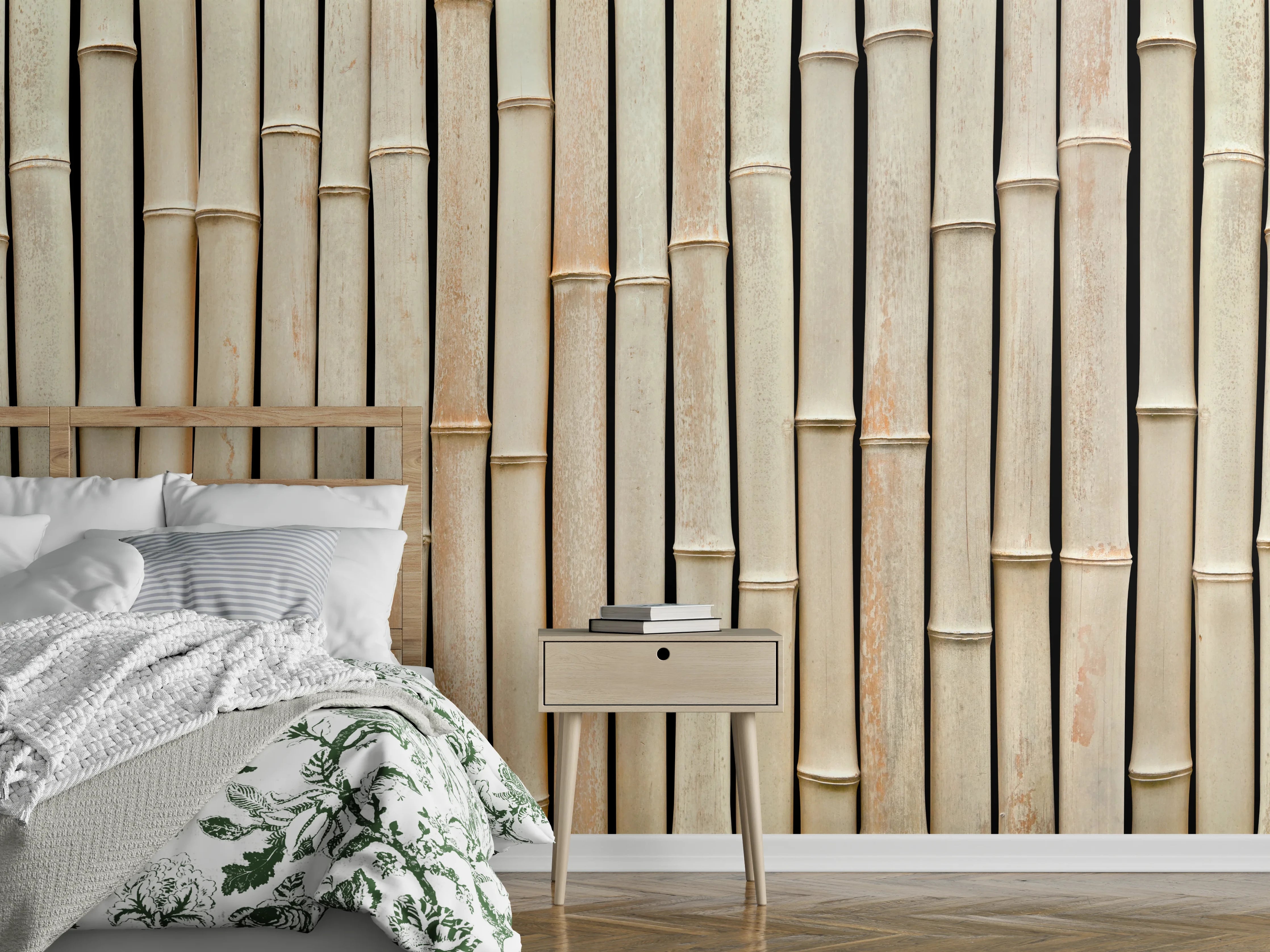 Wandverkleidung Schlafzimmer - Fassade aus schönem Bambus