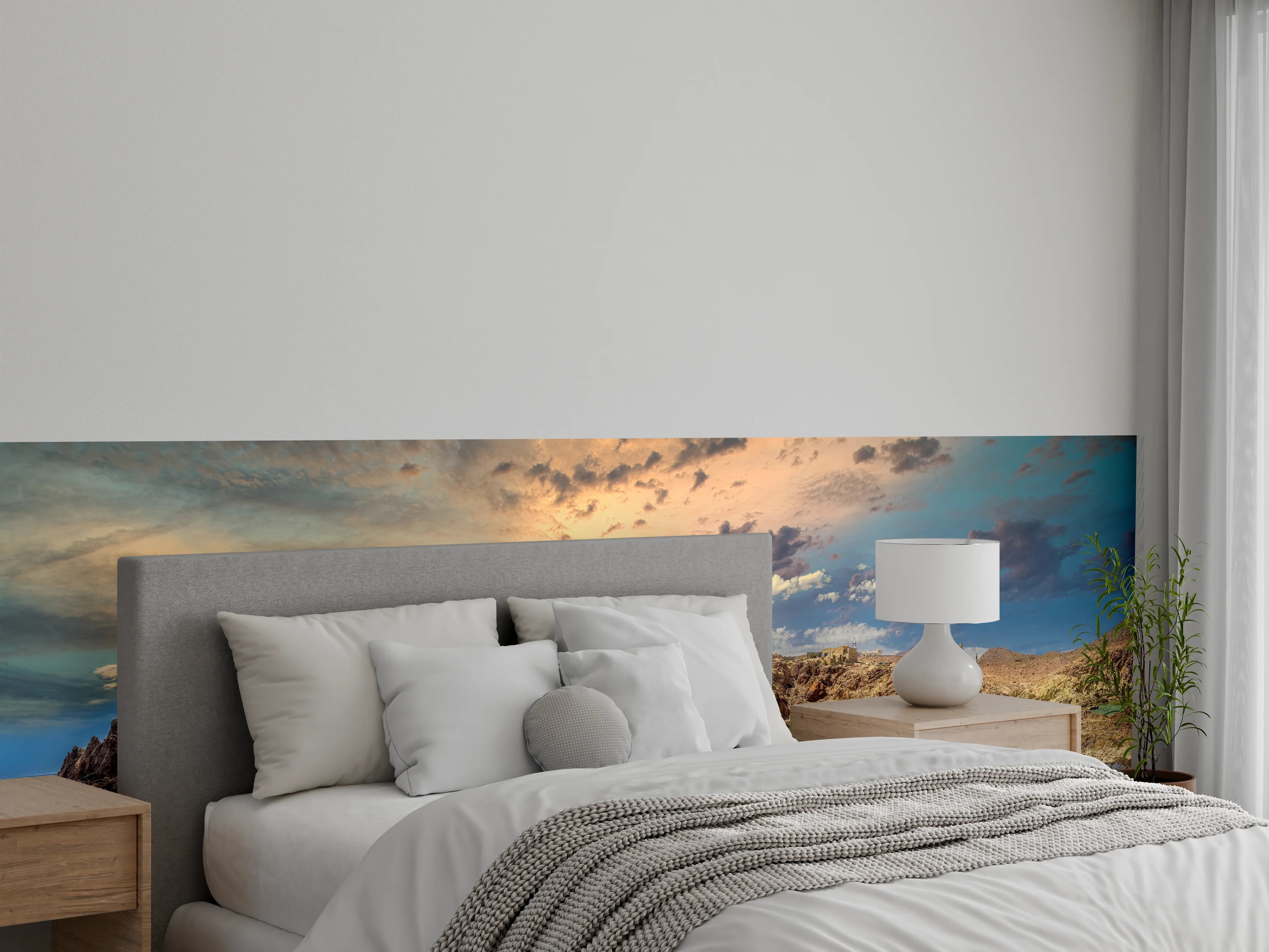 Wandverkleidung Schlafzimmer - Faszinierende Felsenküste am türkisblauen Meer