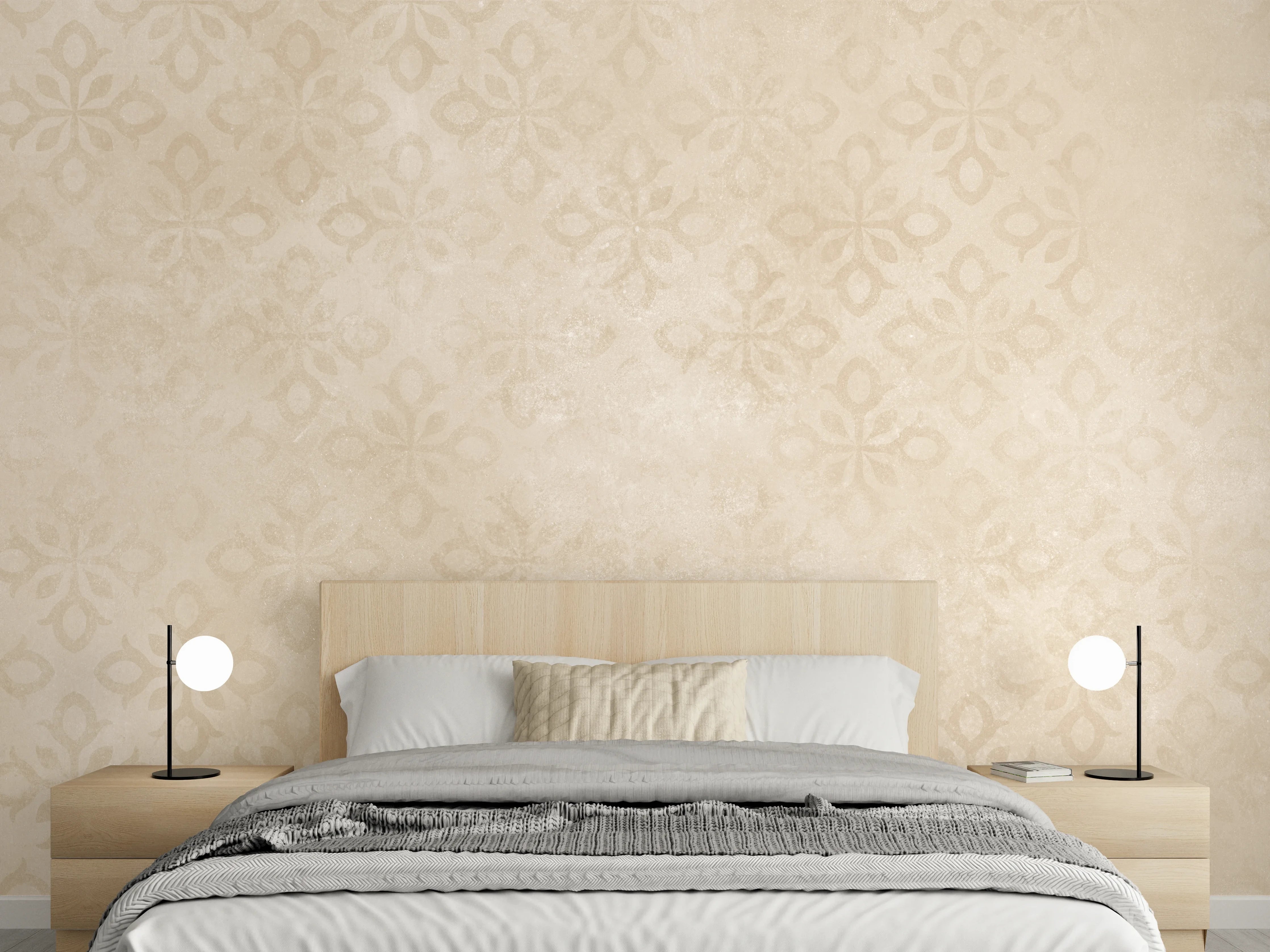 Wandverkleidung Schlafzimmer - Feines Ornament Muster 