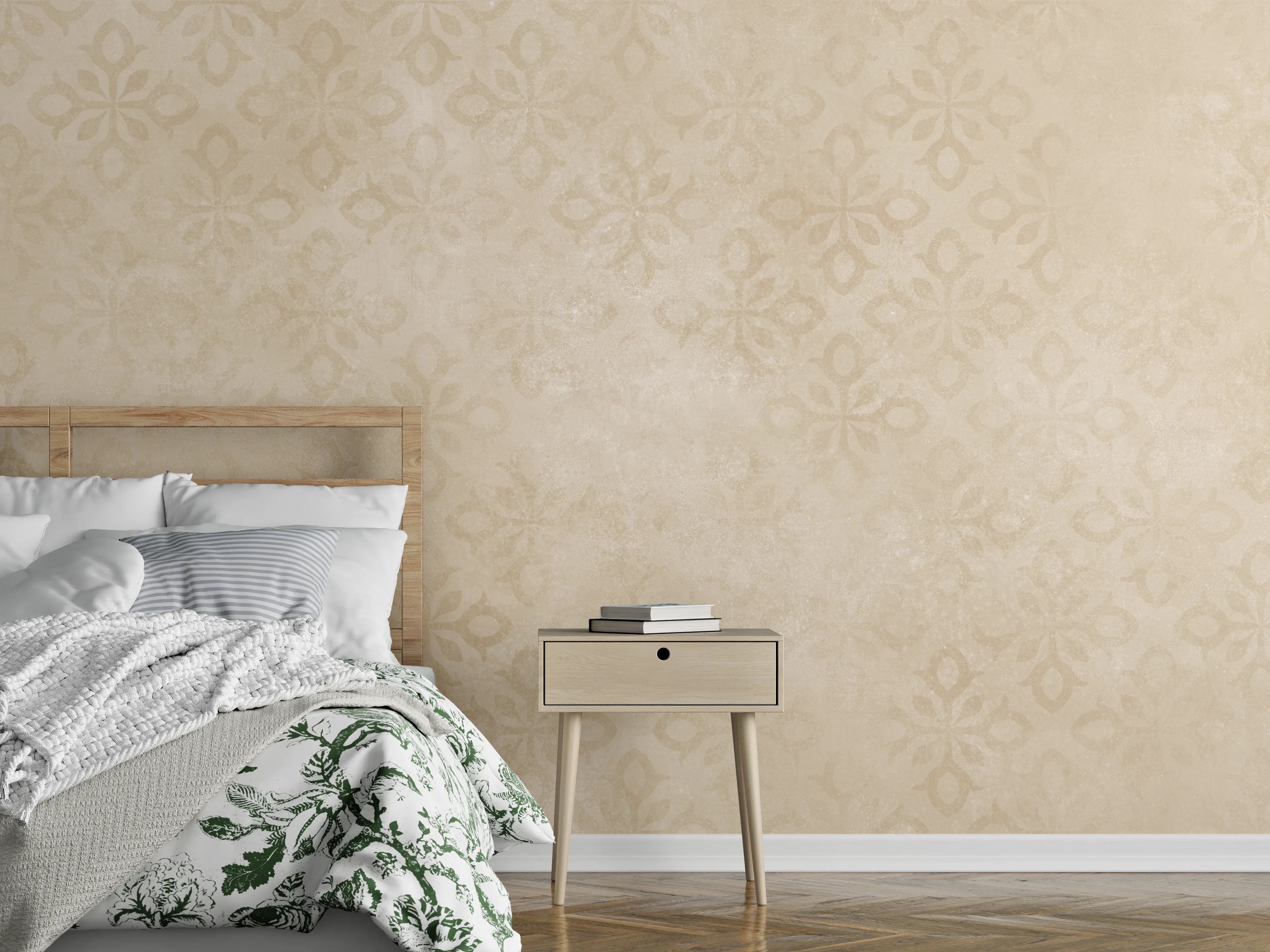 Wandverkleidung Schlafzimmer - Feines Ornament Muster 