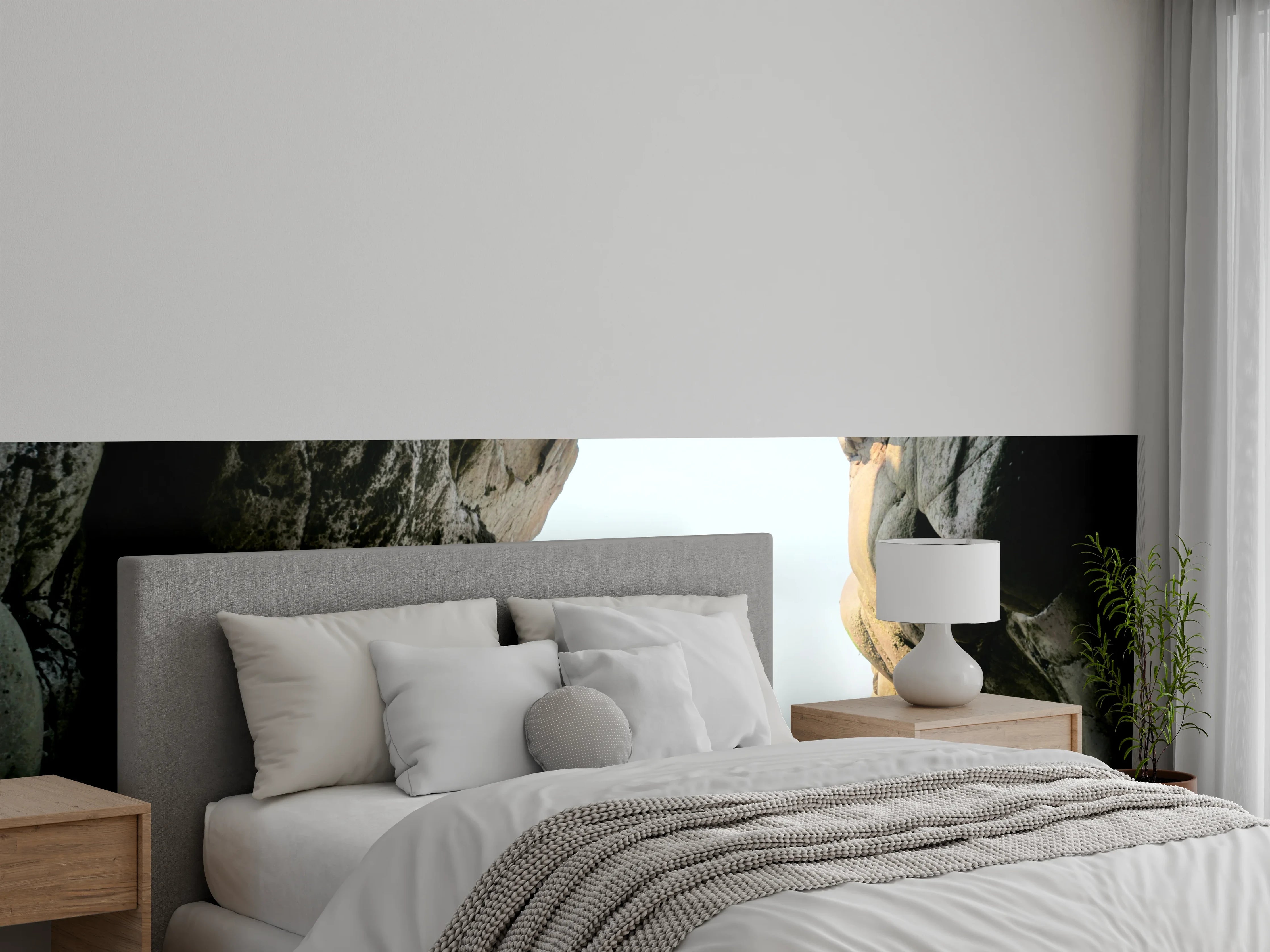 Wandverkleidung Schlafzimmer - Felsenhöhle mit Blick aufs Meer