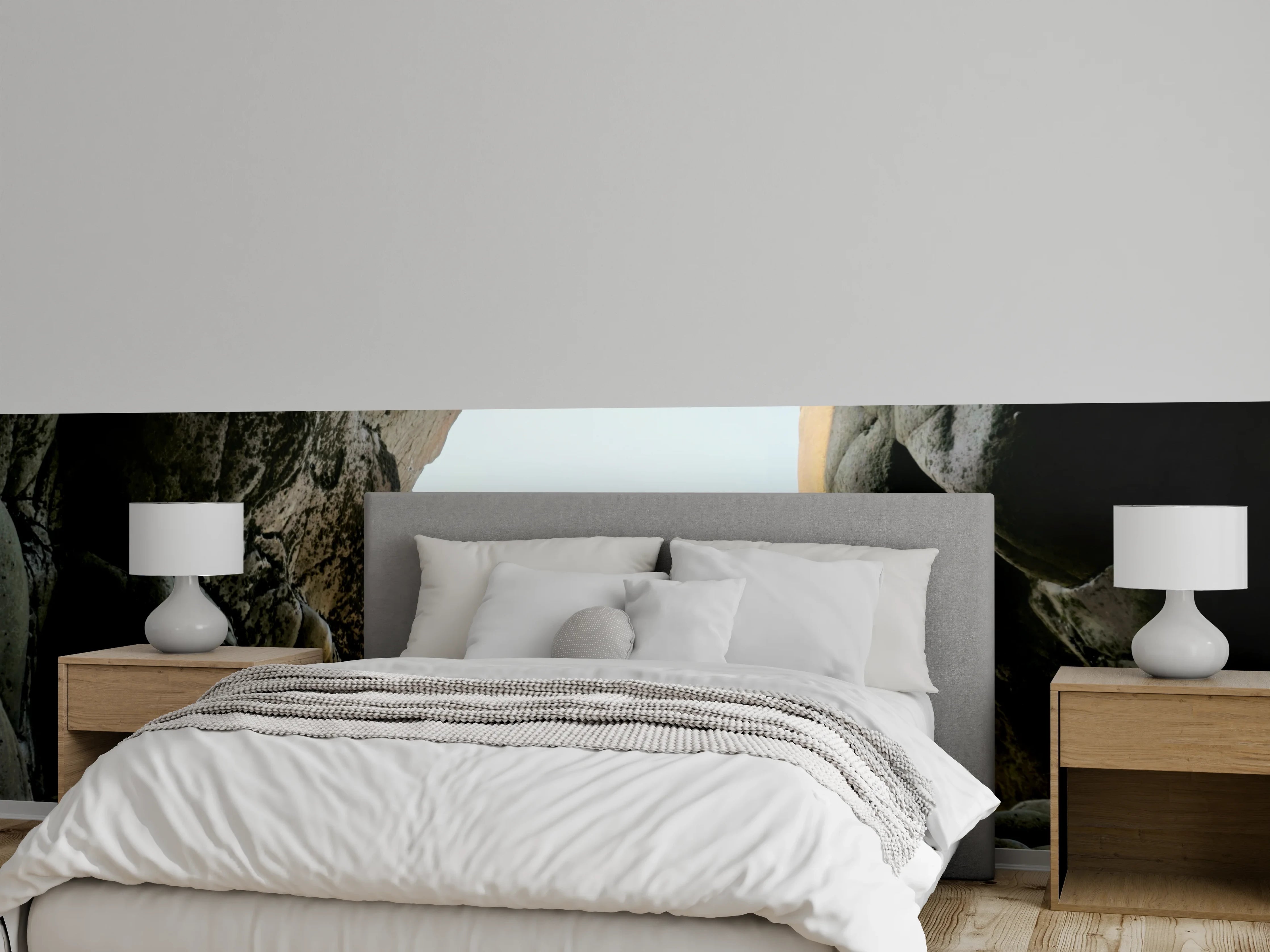 Wandverkleidung Schlafzimmer - Felsenhöhle mit Blick aufs Meer