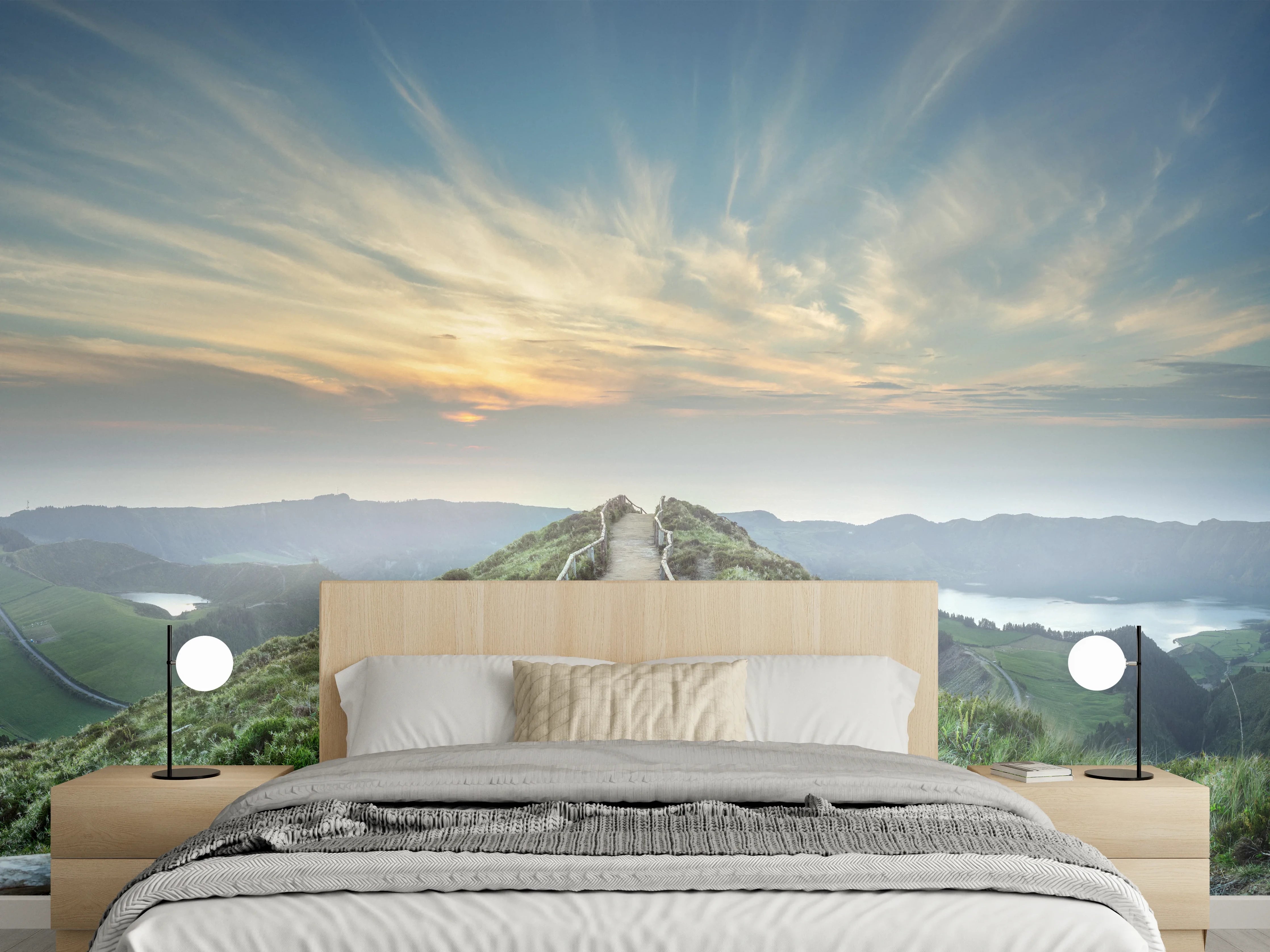 Wandverkleidung Schlafzimmer - Fesselnde  Berglandschaft - Ponta Delgada