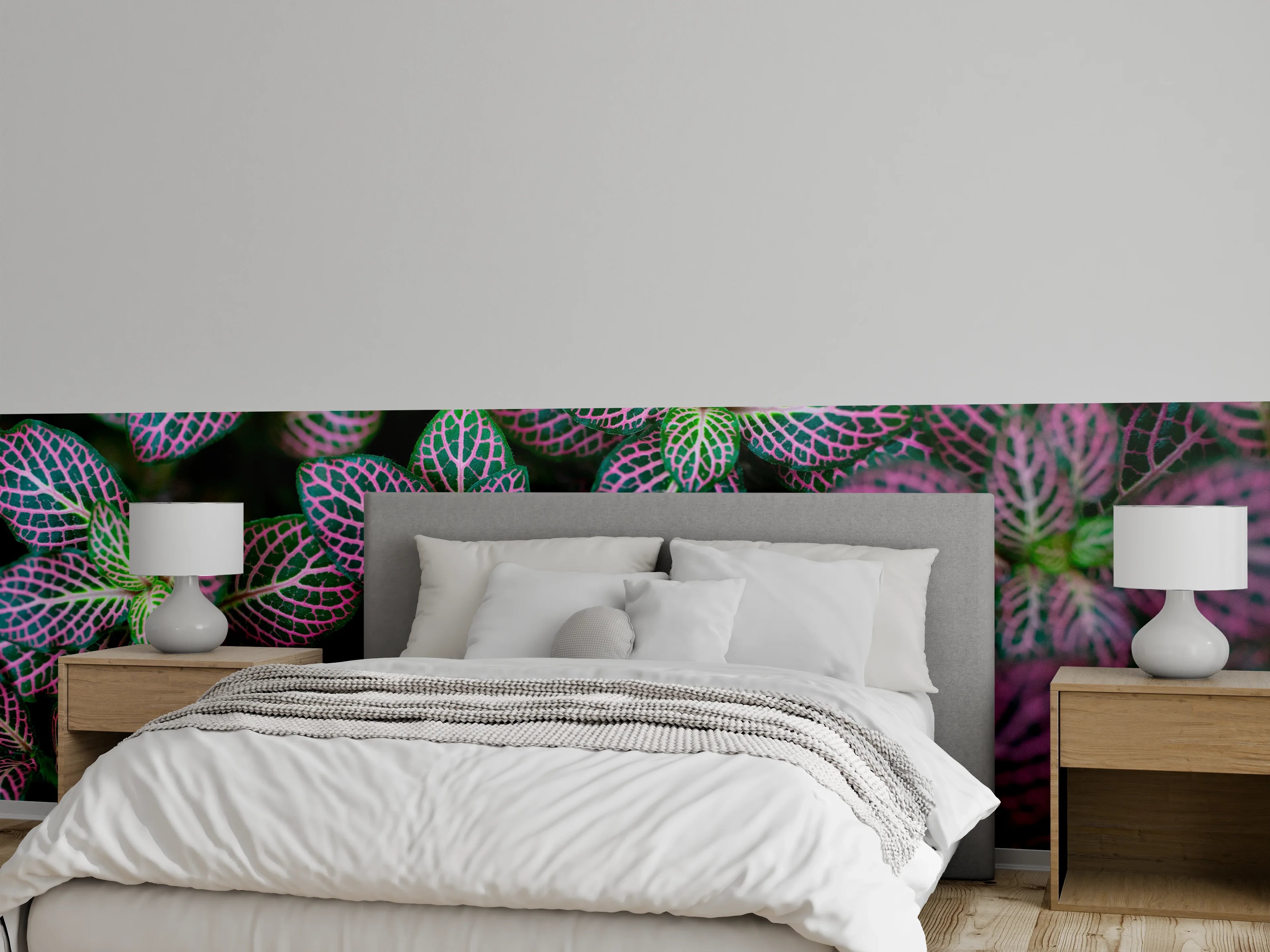 Wandverkleidung Schlafzimmer - Fittonia-Mosaikpflanze: Grünes Kunstwerk Wandbild