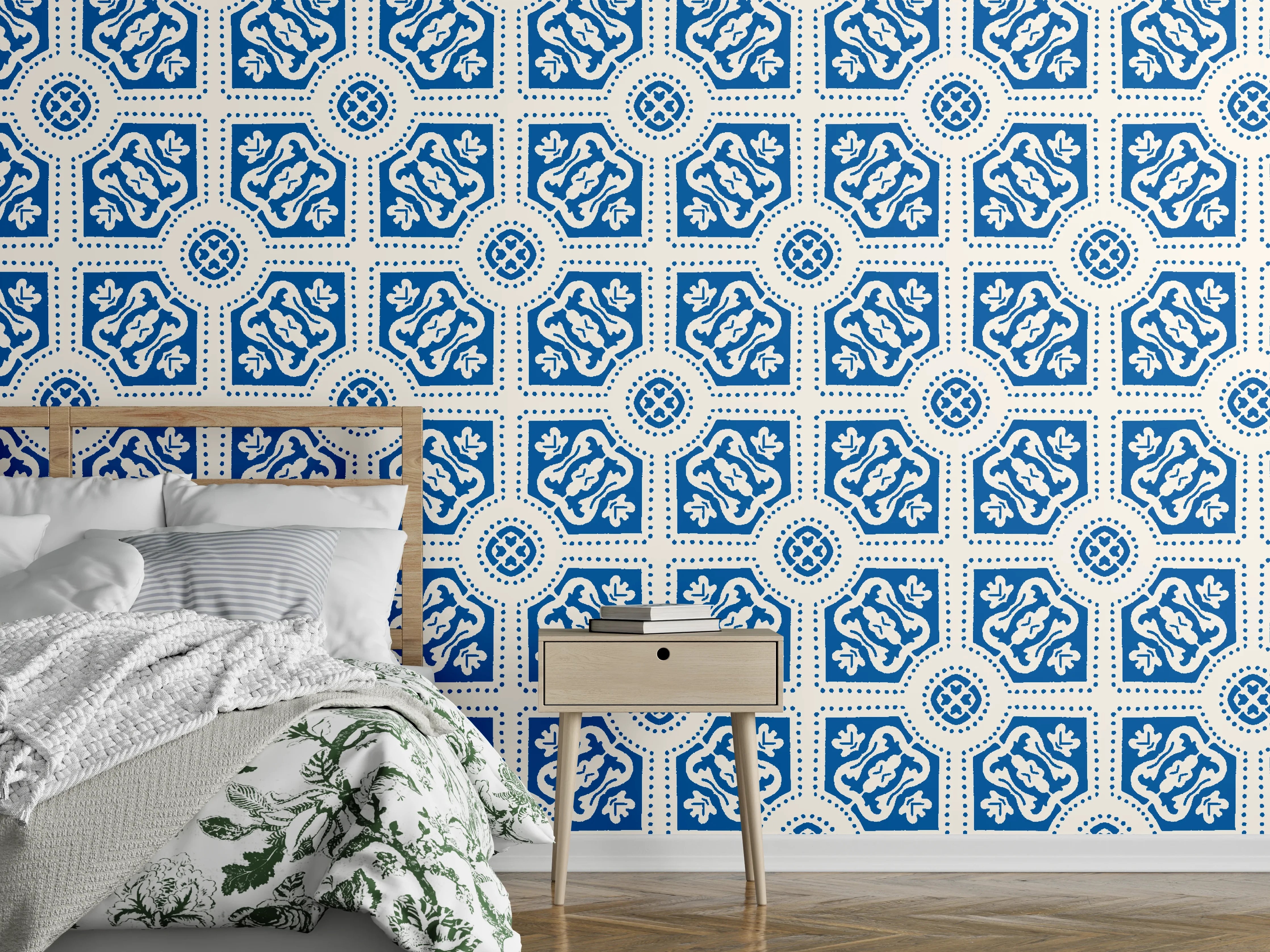 Wandverkleidung Schlafzimmer - Fliesenkunst Portugals