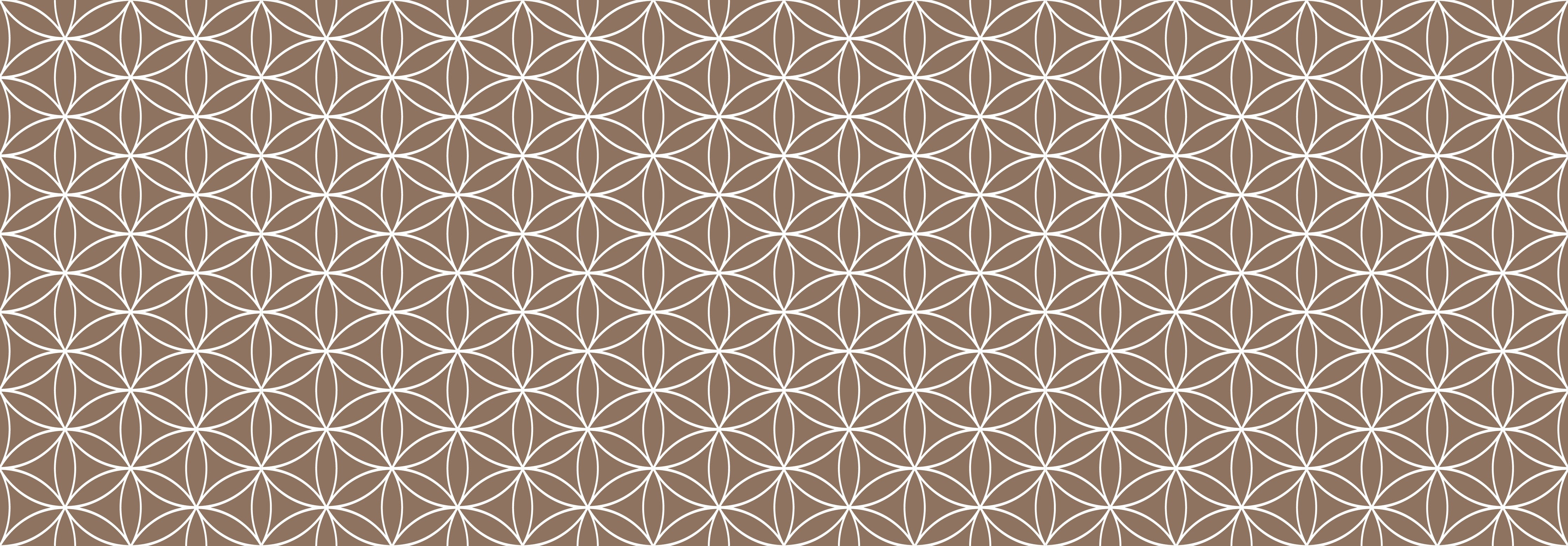 Wandverkleidung Schlafzimmer-Florales Muster in Braun, Weiß und Grau