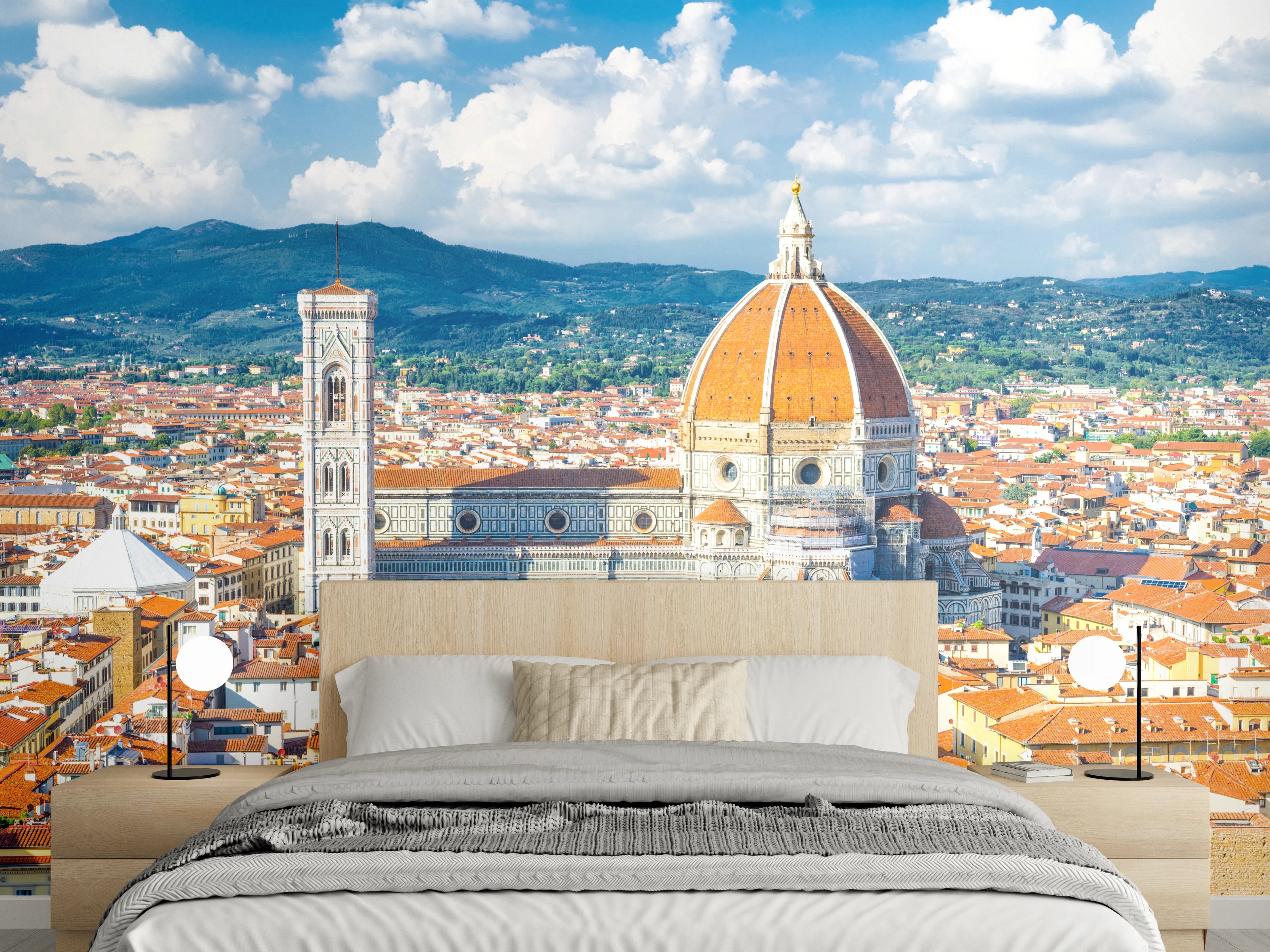 Wandverkleidung Schlafzimmer - Florenz Skyline mit Dom