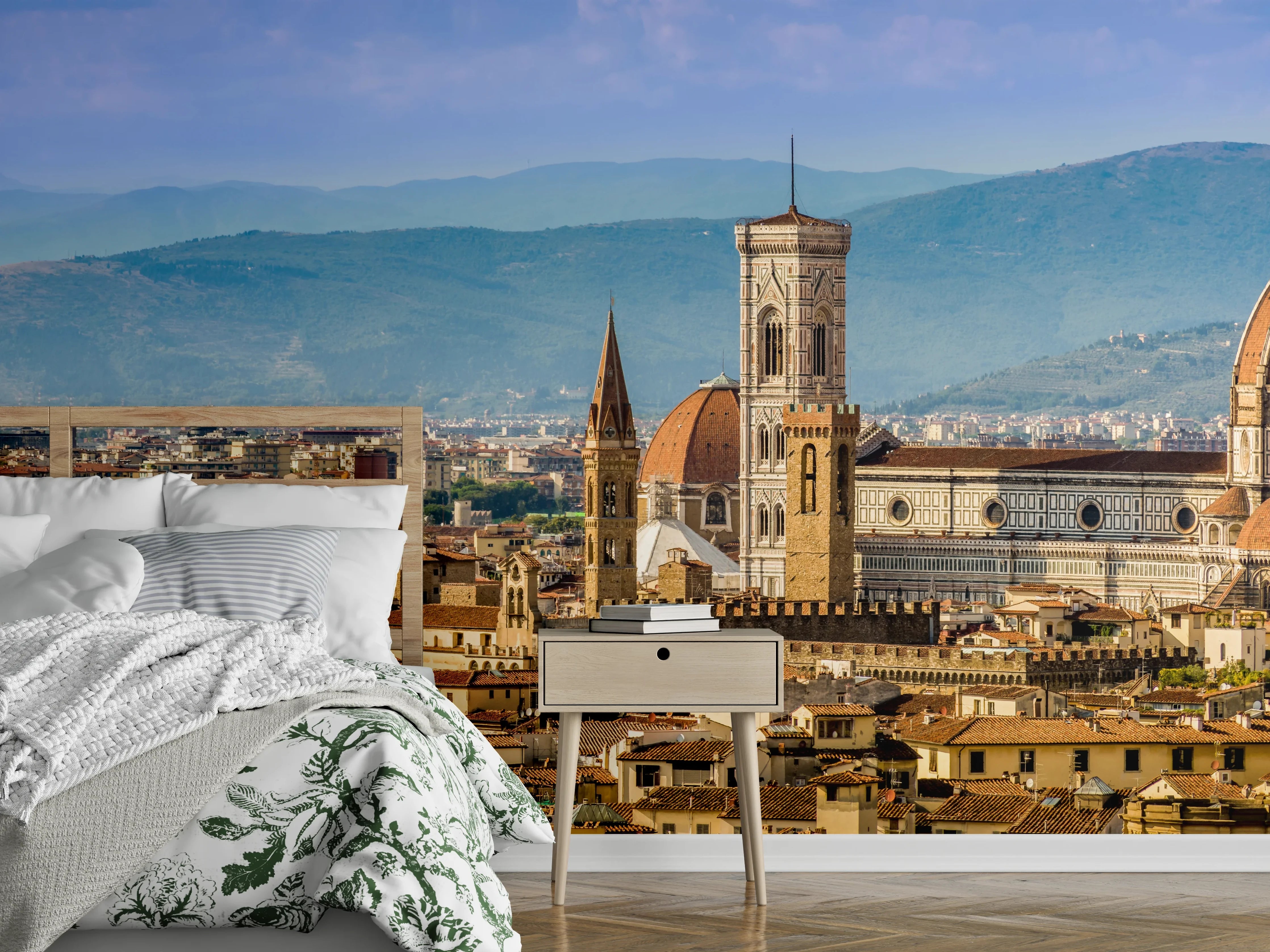 Wandverkleidung Schlafzimmer - Florenz Skyline mit Duomo