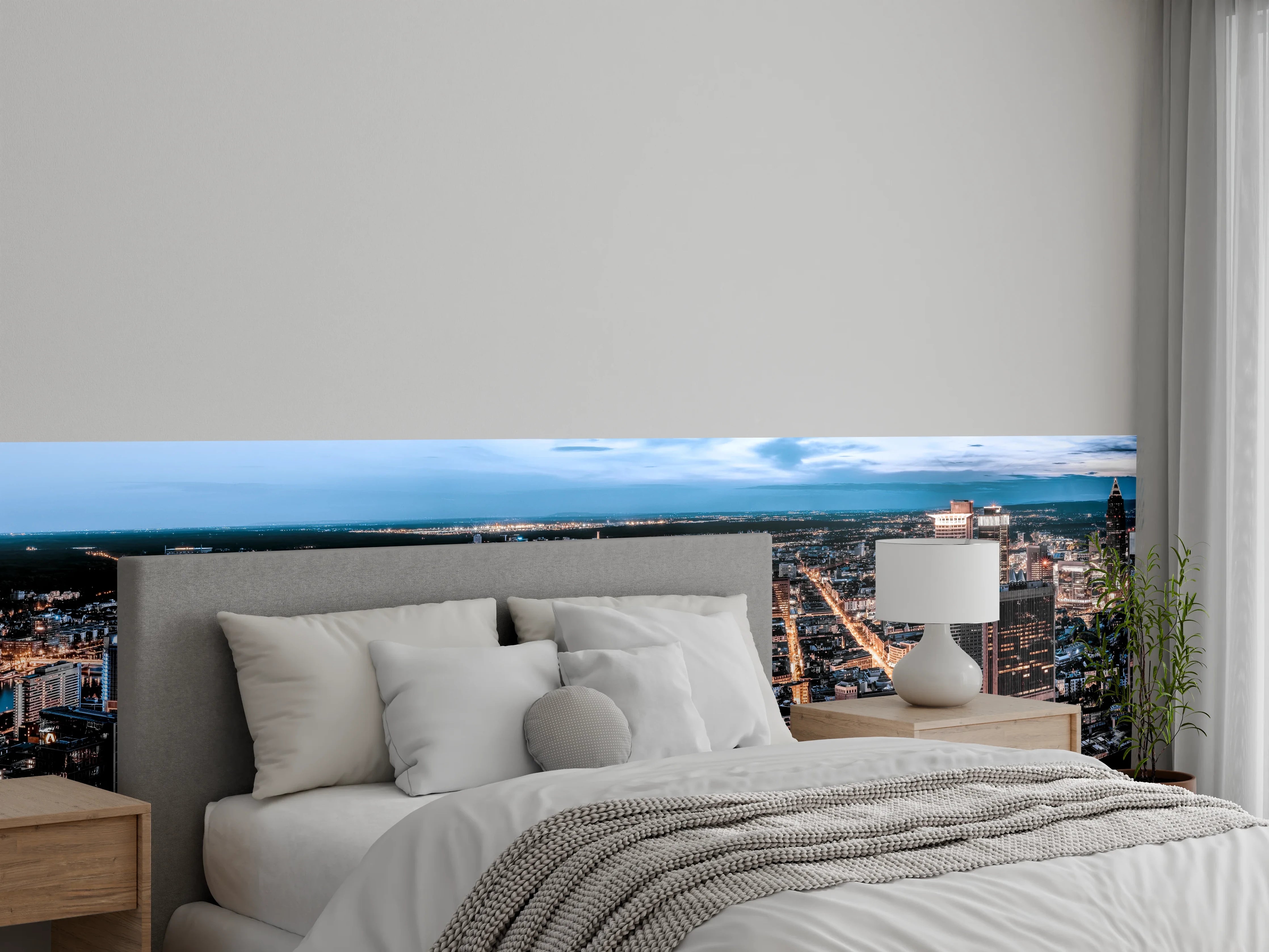 Wandverkleidung Schlafzimmer - Frankfurt 180-Grad-Panorama