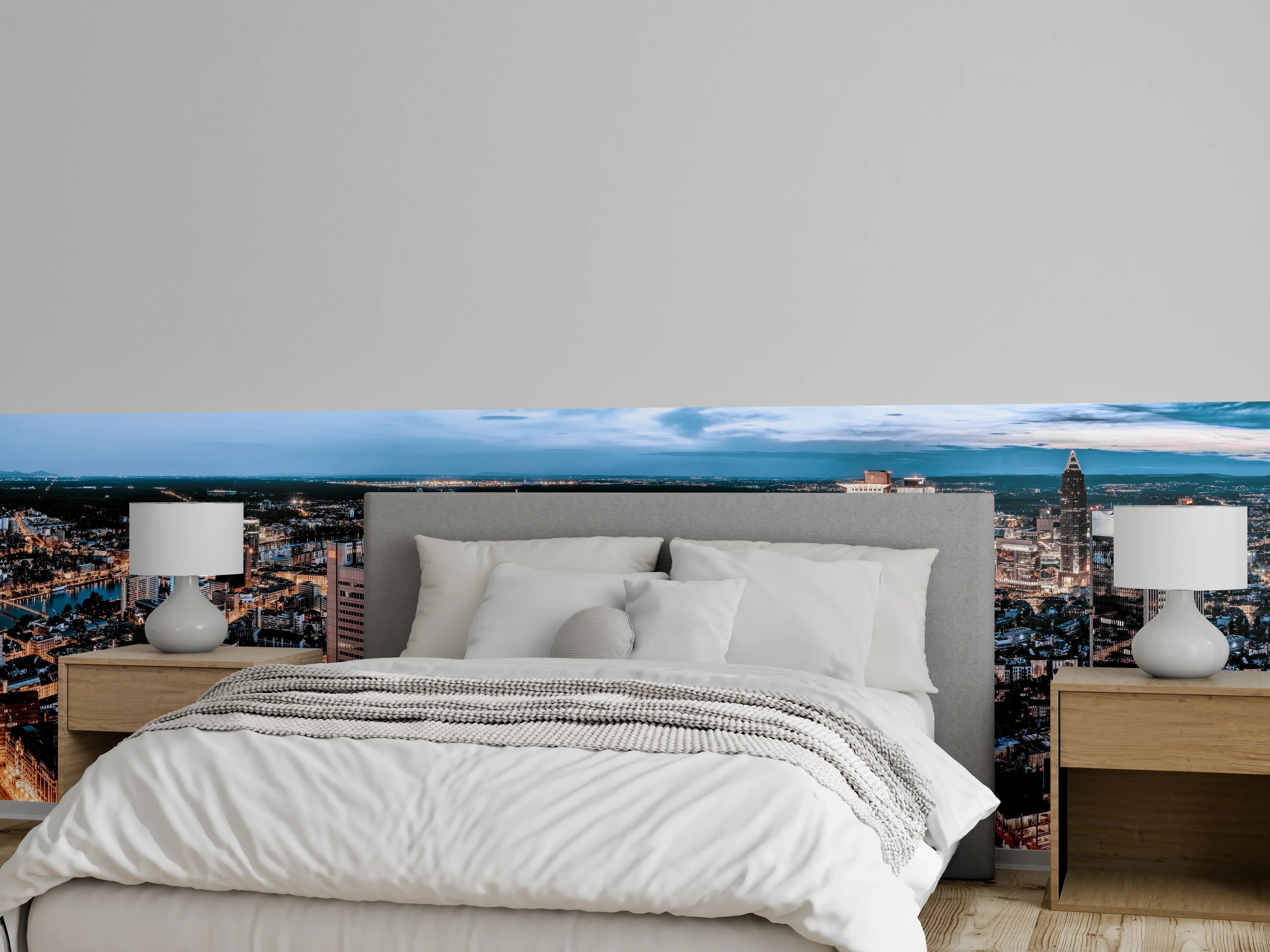 Wandverkleidung Schlafzimmer - Frankfurt 180-Grad-Panorama