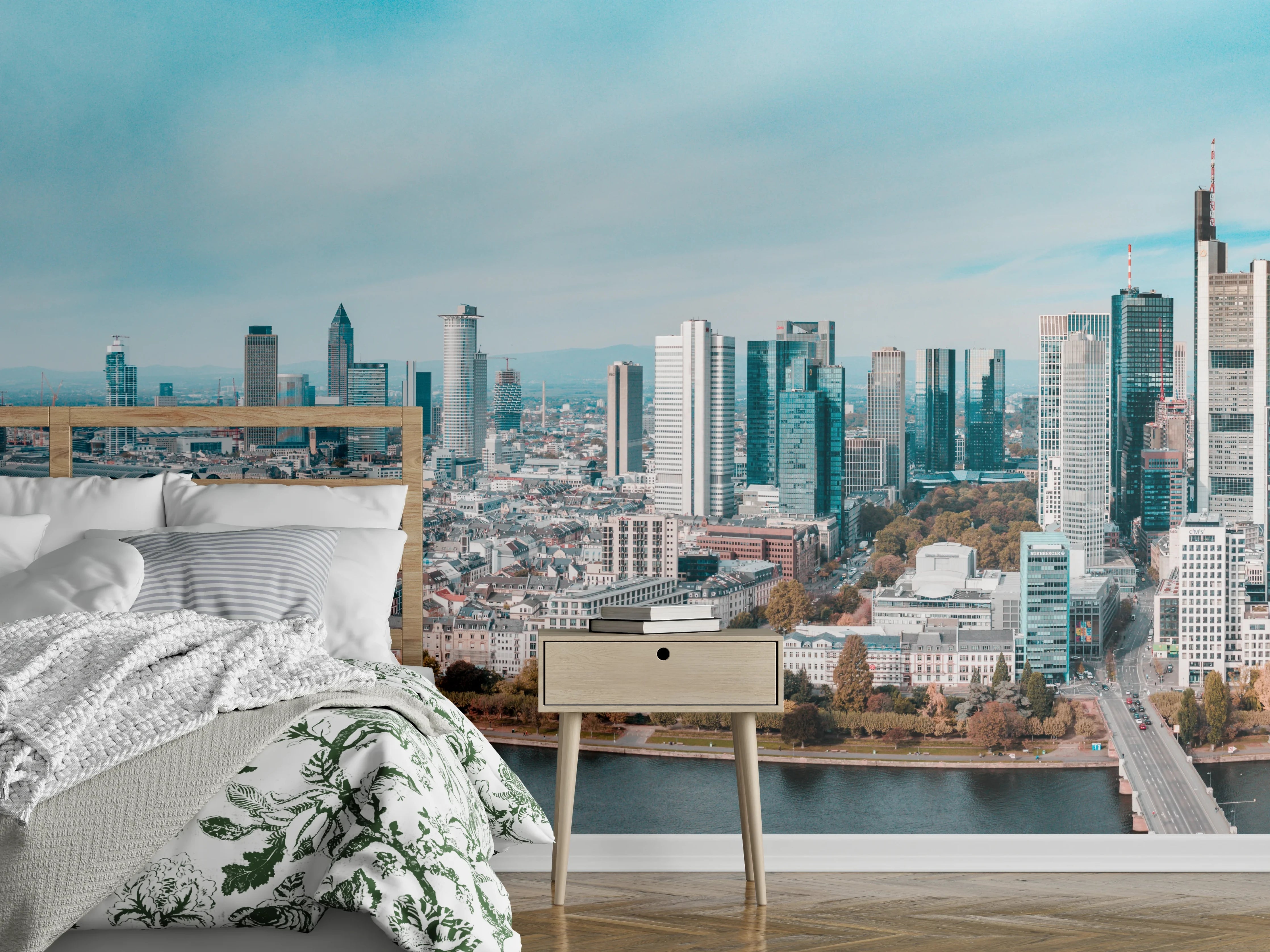 Wandverkleidung Schlafzimmer - Frankfurt Luftaufnahme Panorama