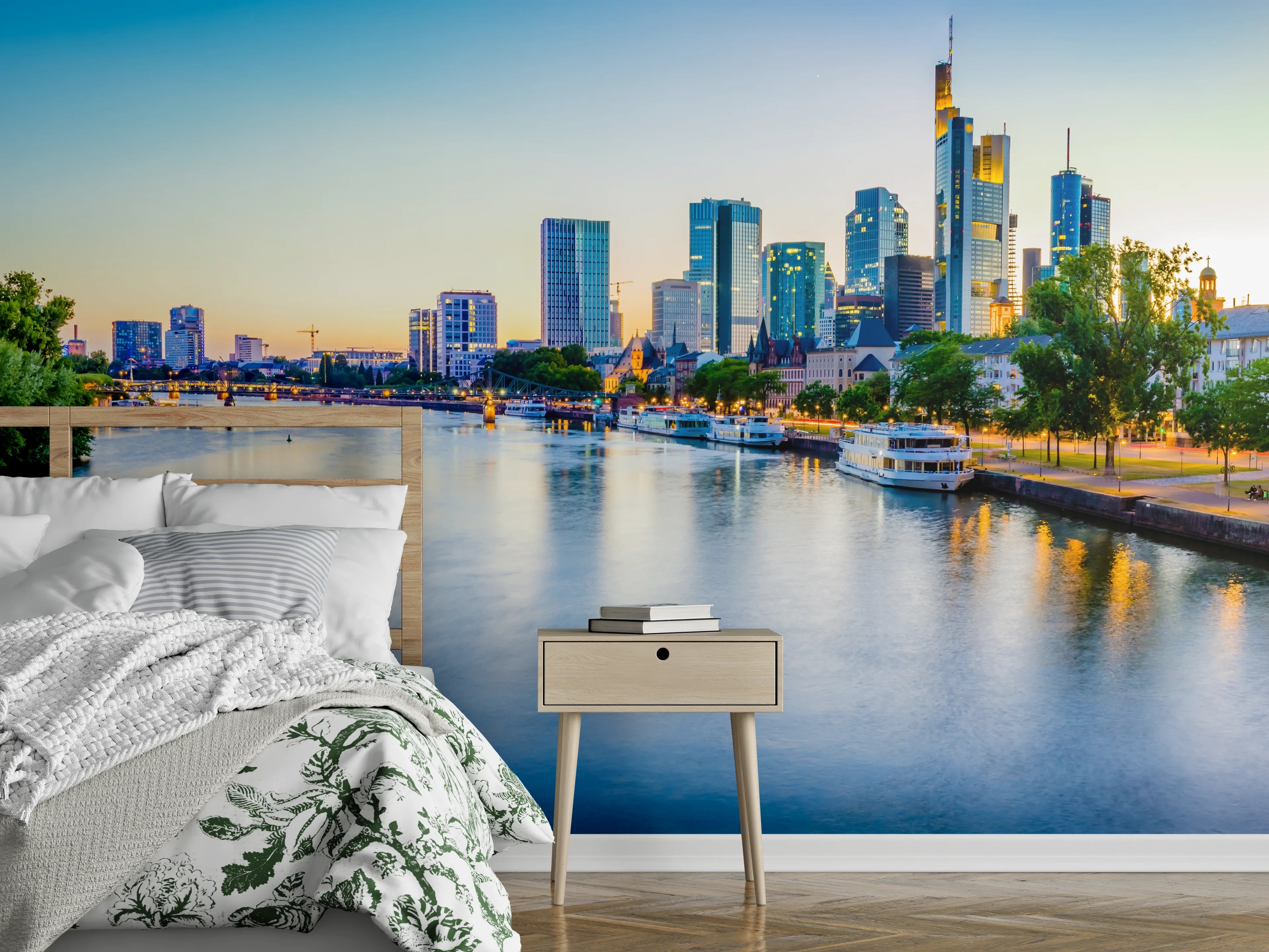 Wandverkleidung Schlafzimmer - Frankfurt Panorama Ostend