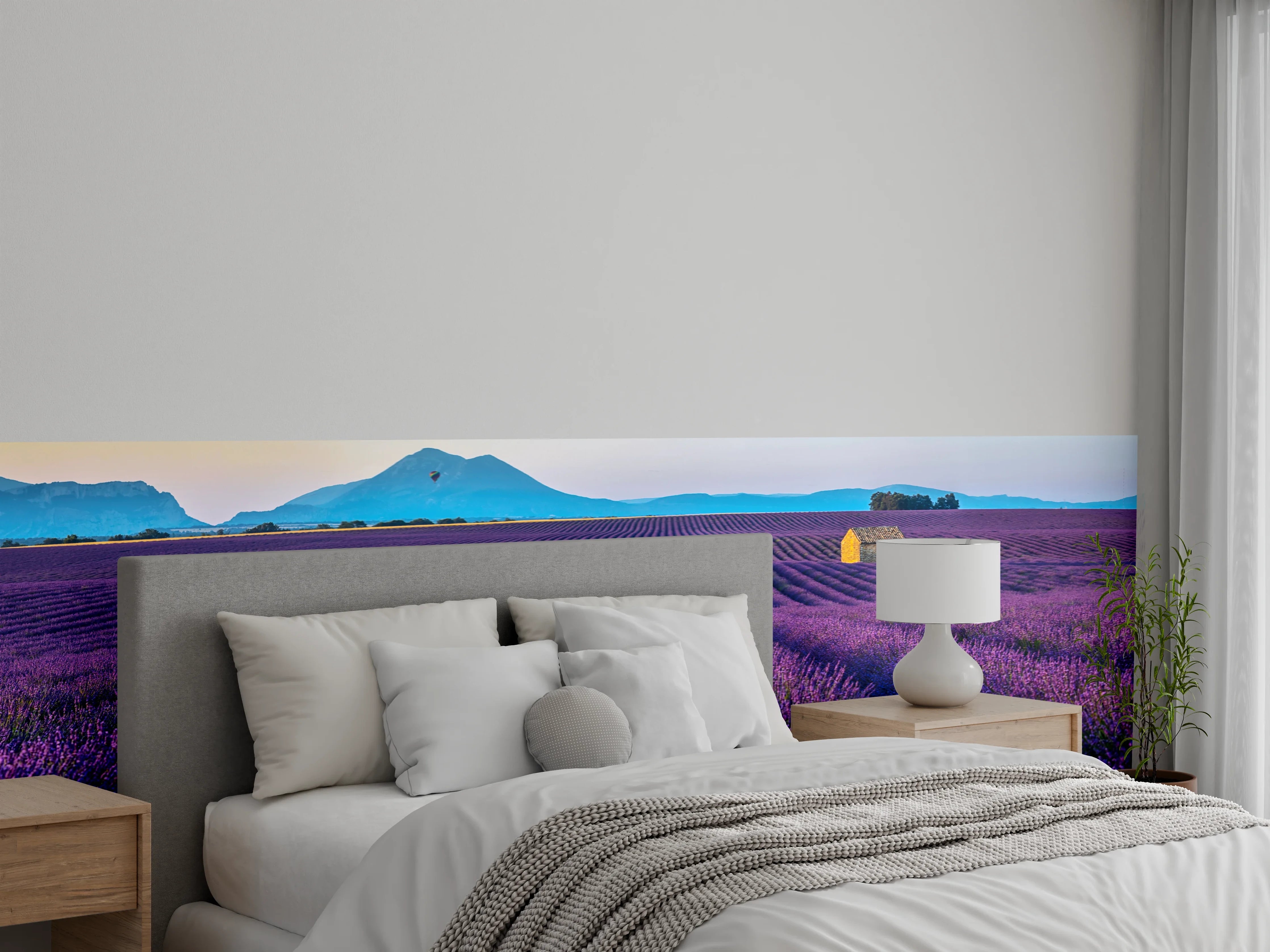 Wandverkleidung Schlafzimmer - Französische Lavendelfelder