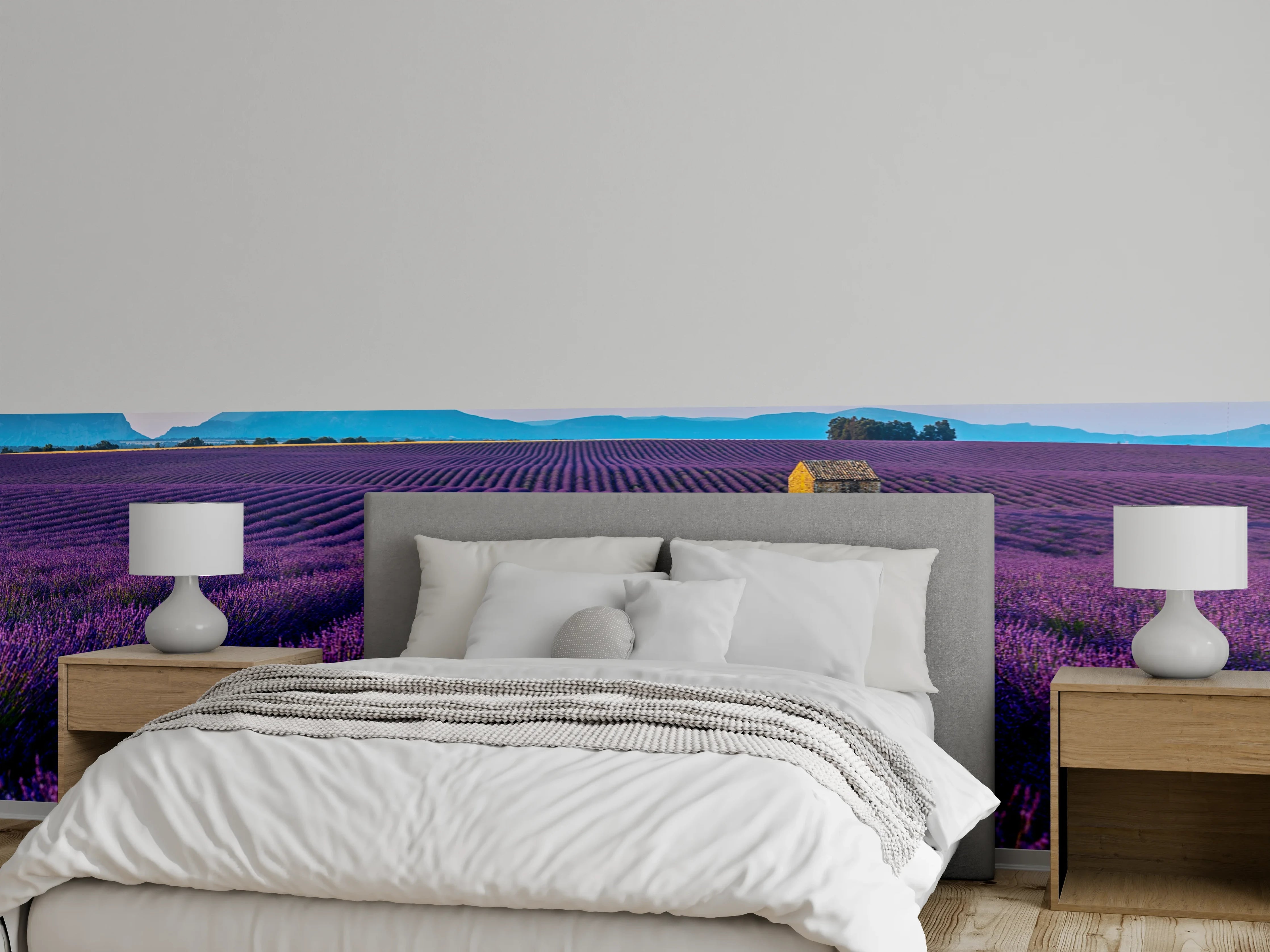 Wandverkleidung Schlafzimmer - Französische Lavendelfelder