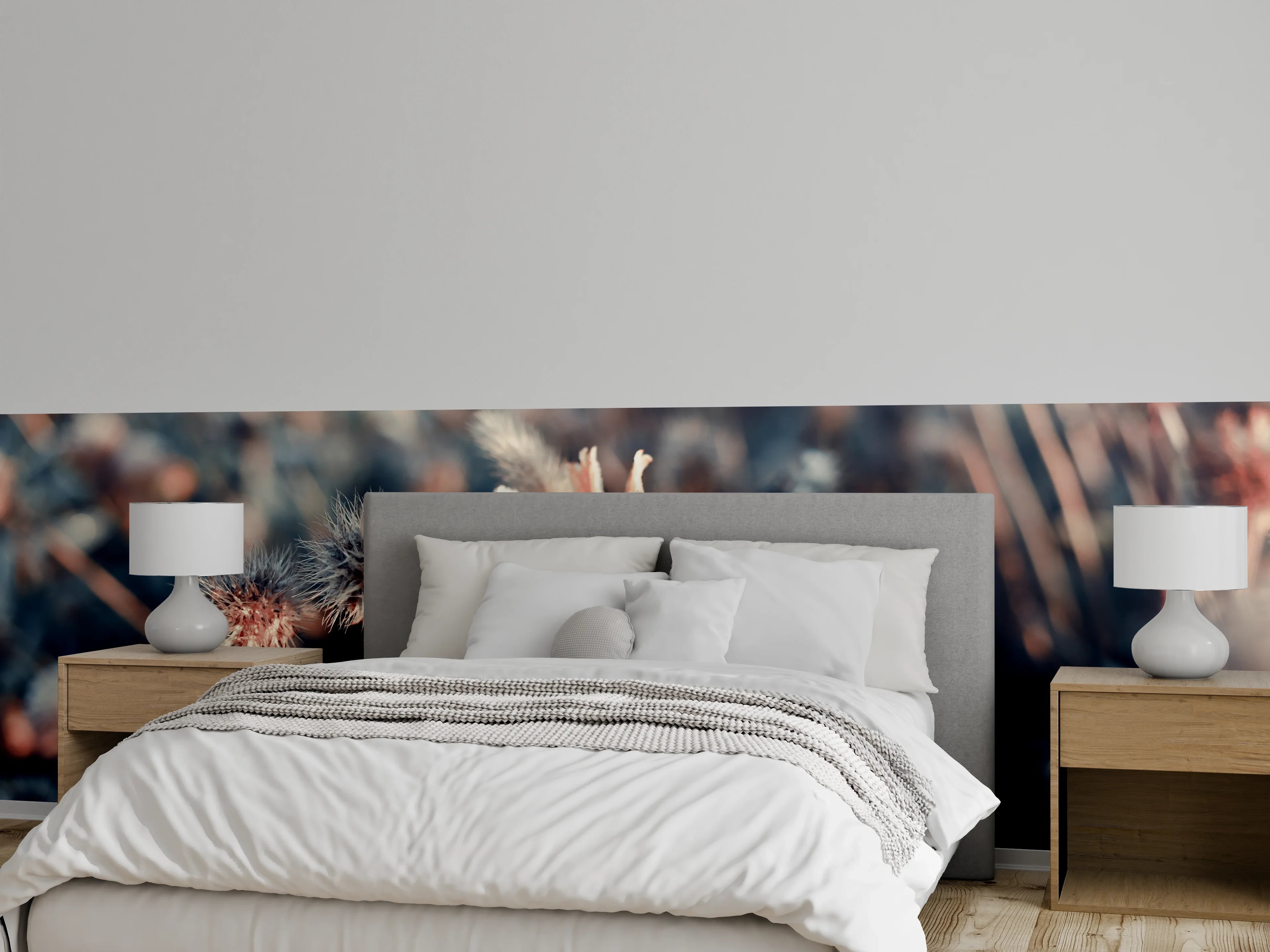 Wandverkleidung Schlafzimmer - Frostige Blüte Makro Naturfoto