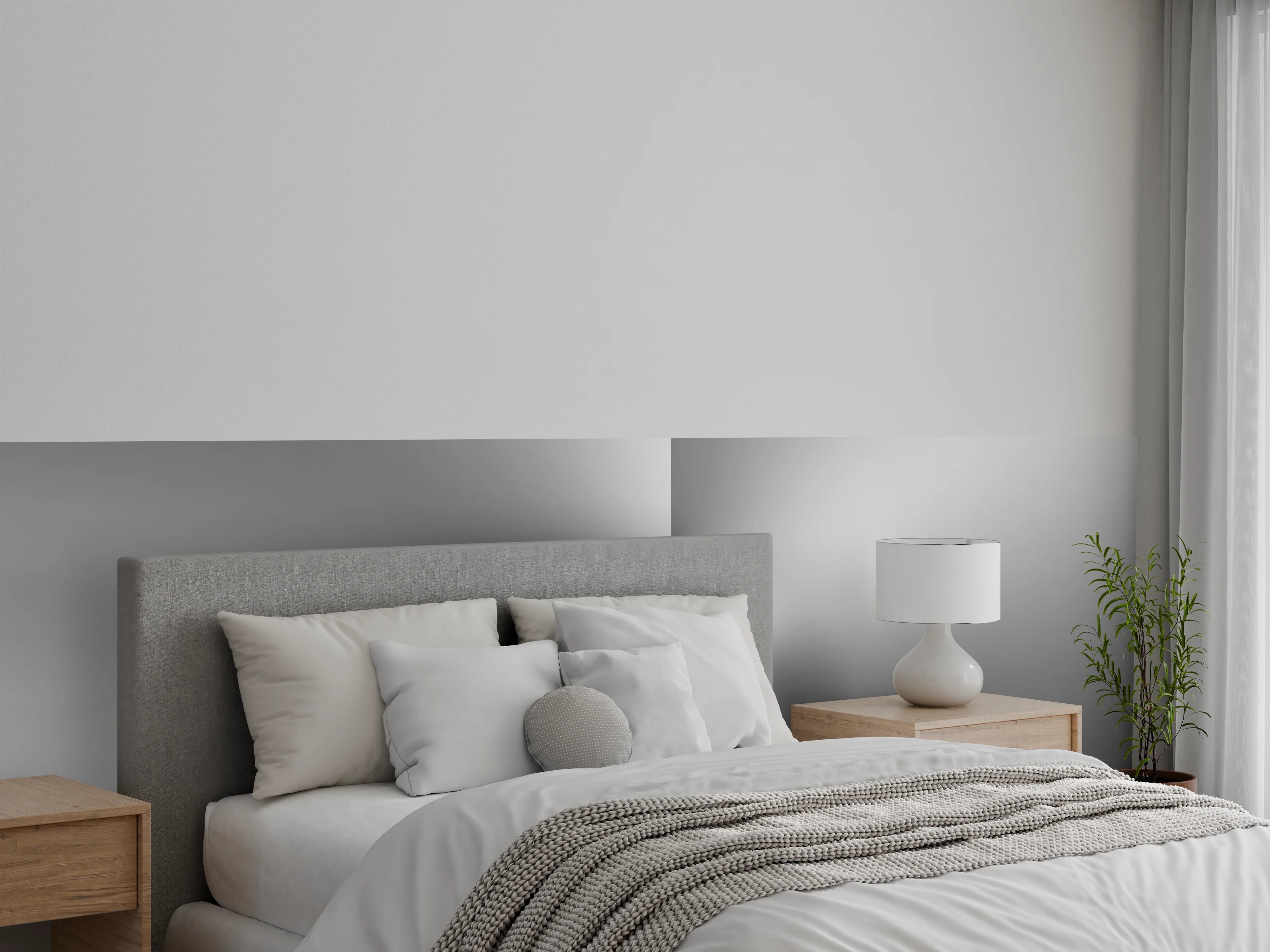 Wandverkleidung Schlafzimmer - Gebürstetes Metall