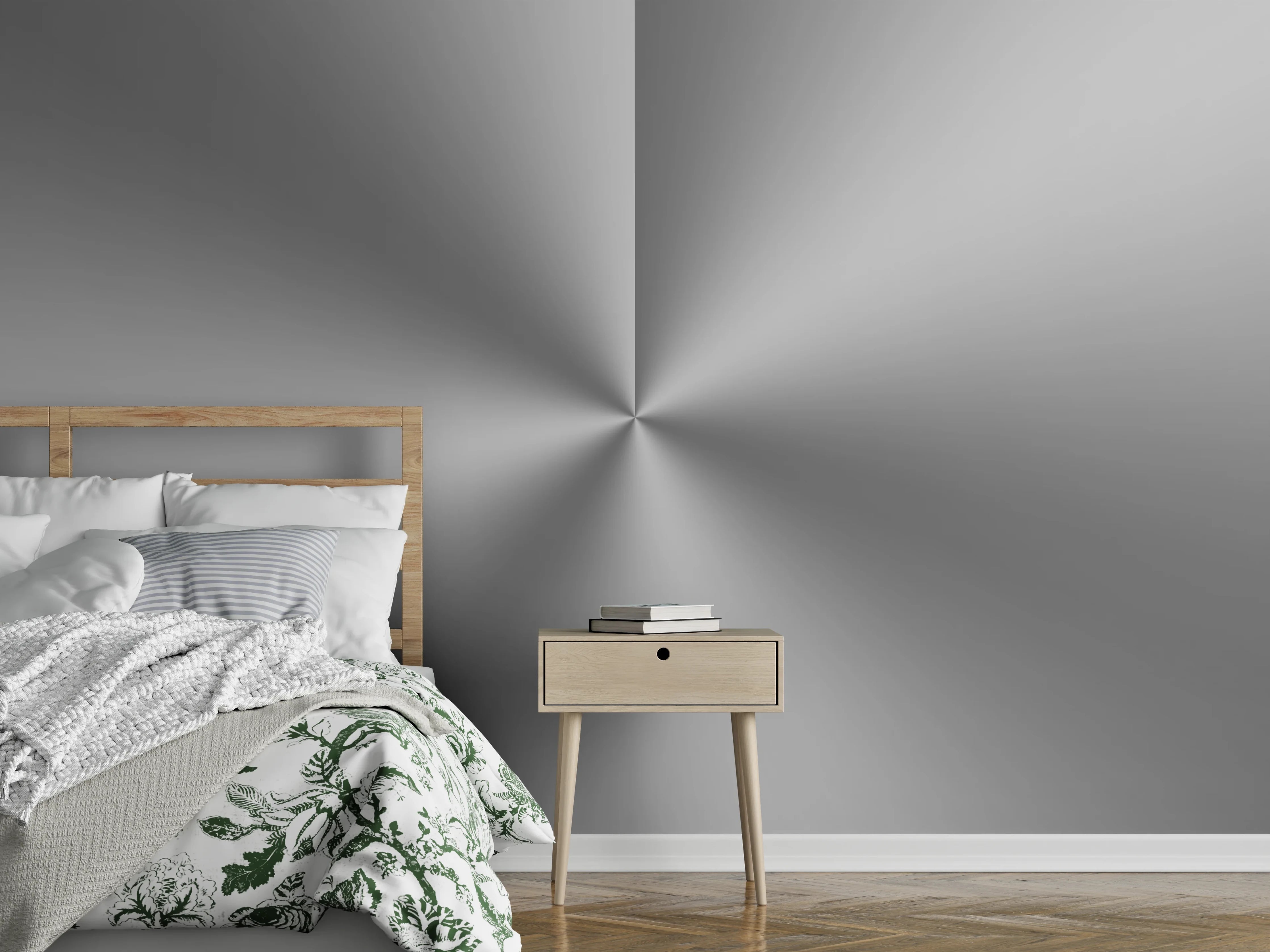 Wandverkleidung Schlafzimmer - Gebürstetes Metall
