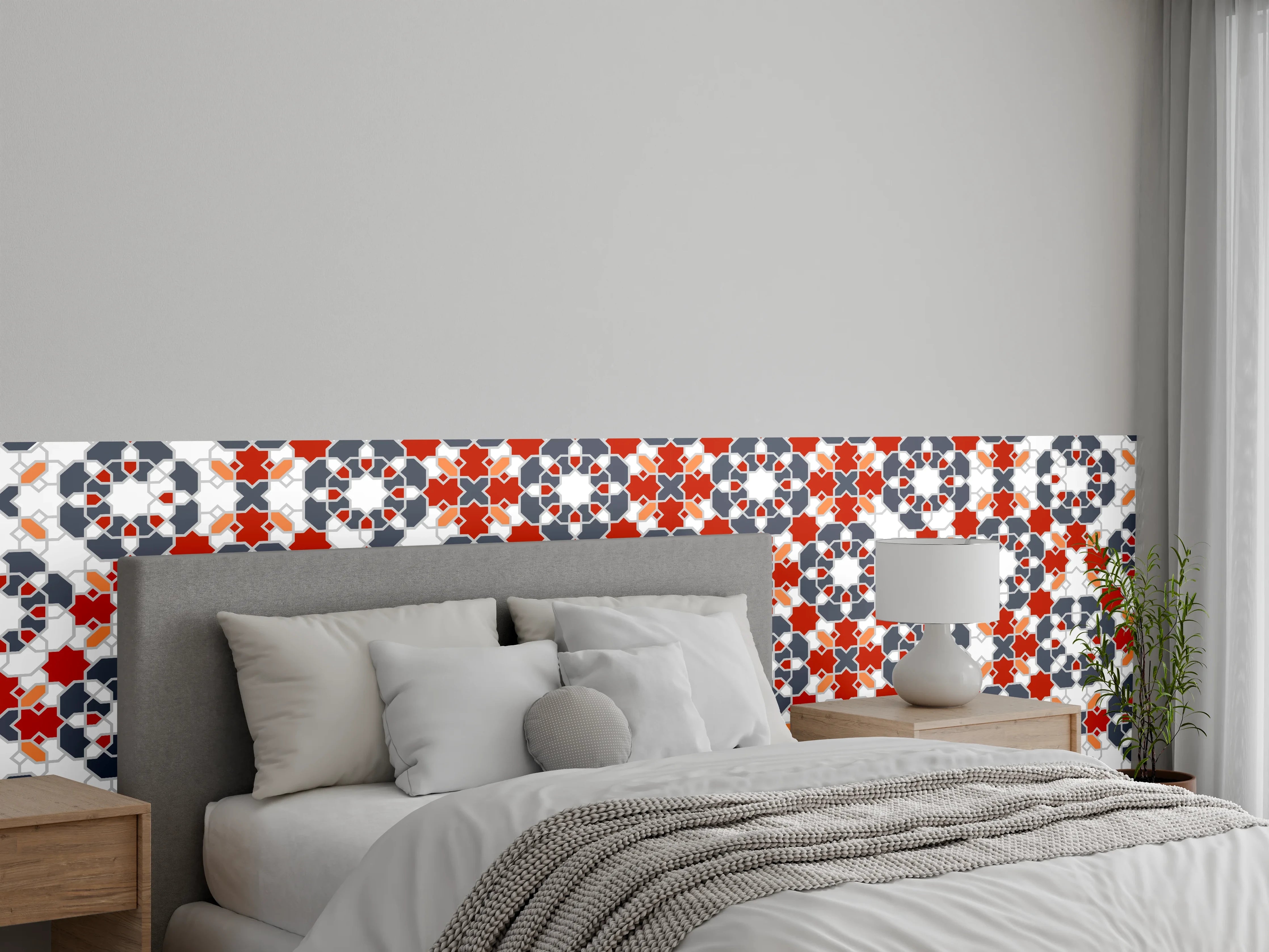 Wandverkleidung Schlafzimmer - Geometrische Fliesen