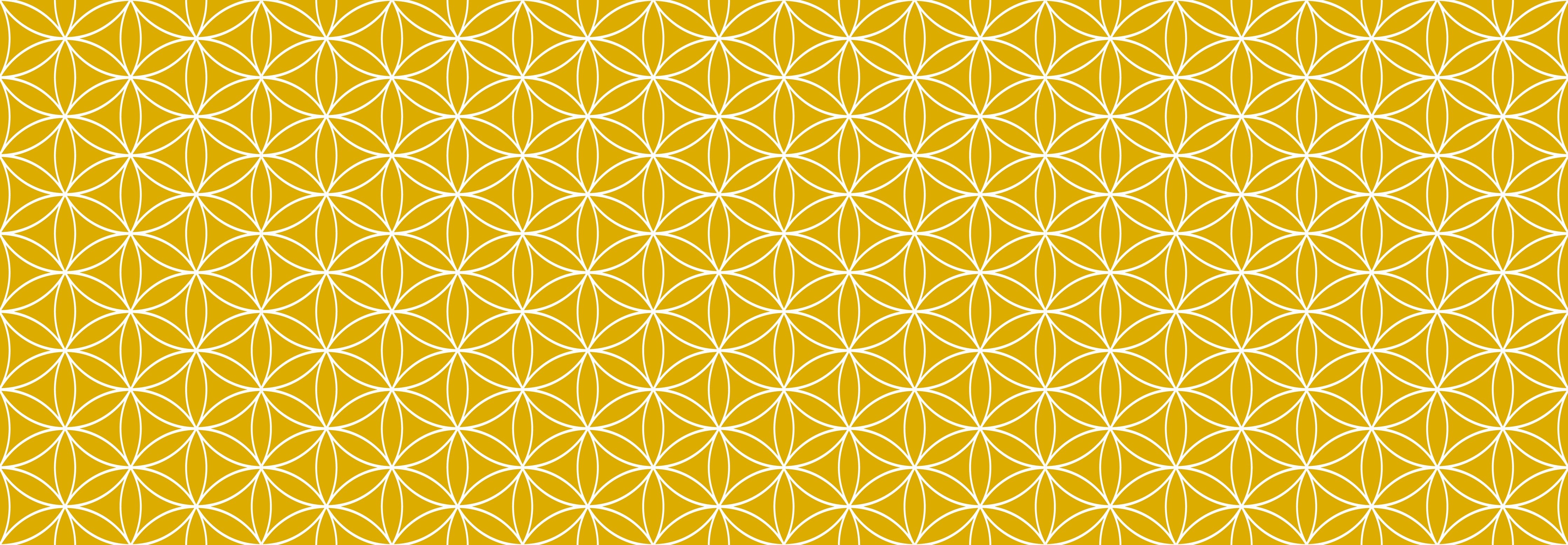 Wandverkleidung Schlafzimmer-Geometrisches Retro-Muster in Gelb-Weiß