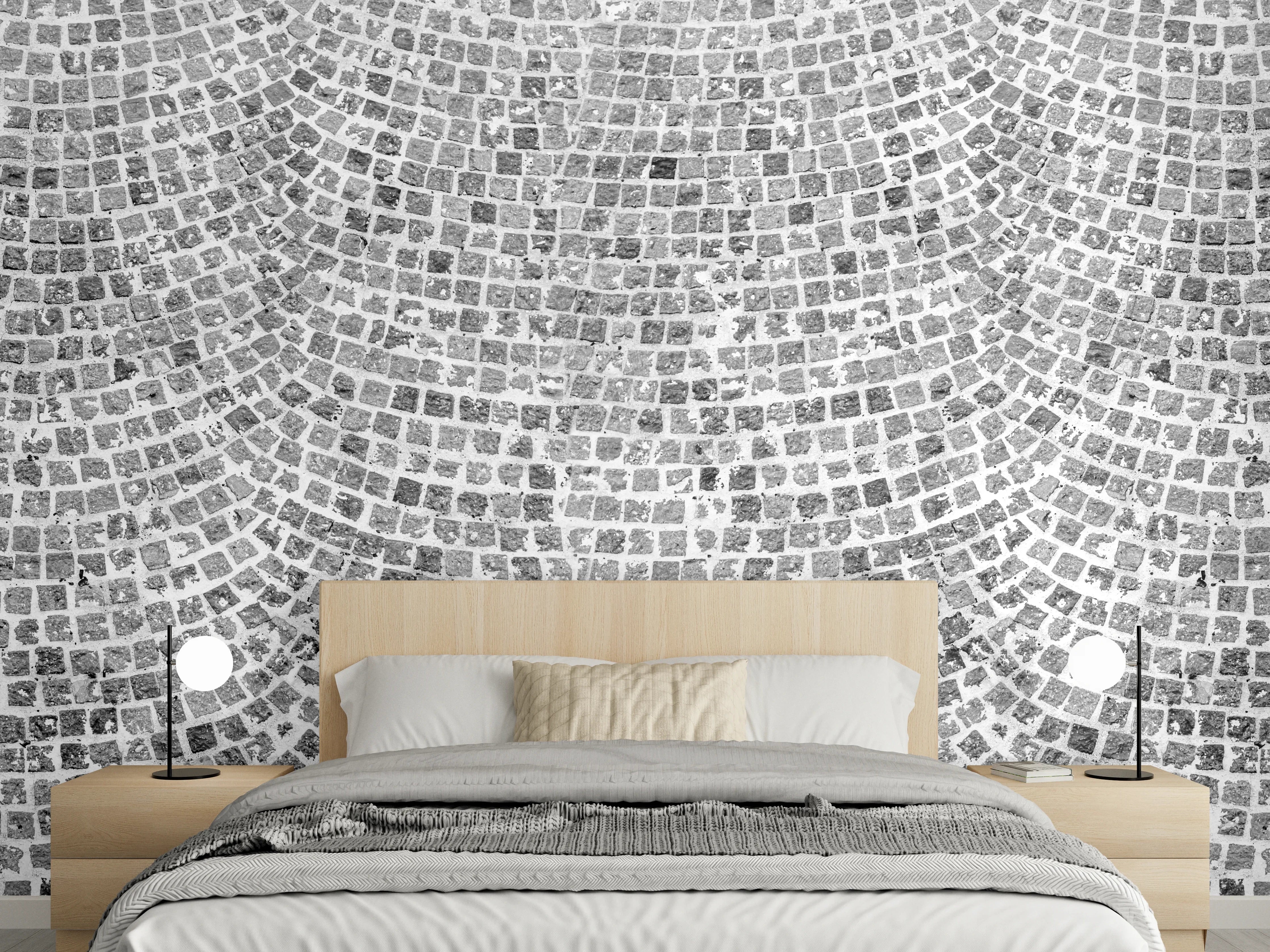 Wandverkleidung Schlafzimmer - Gepflasterte Straßenoberfläche