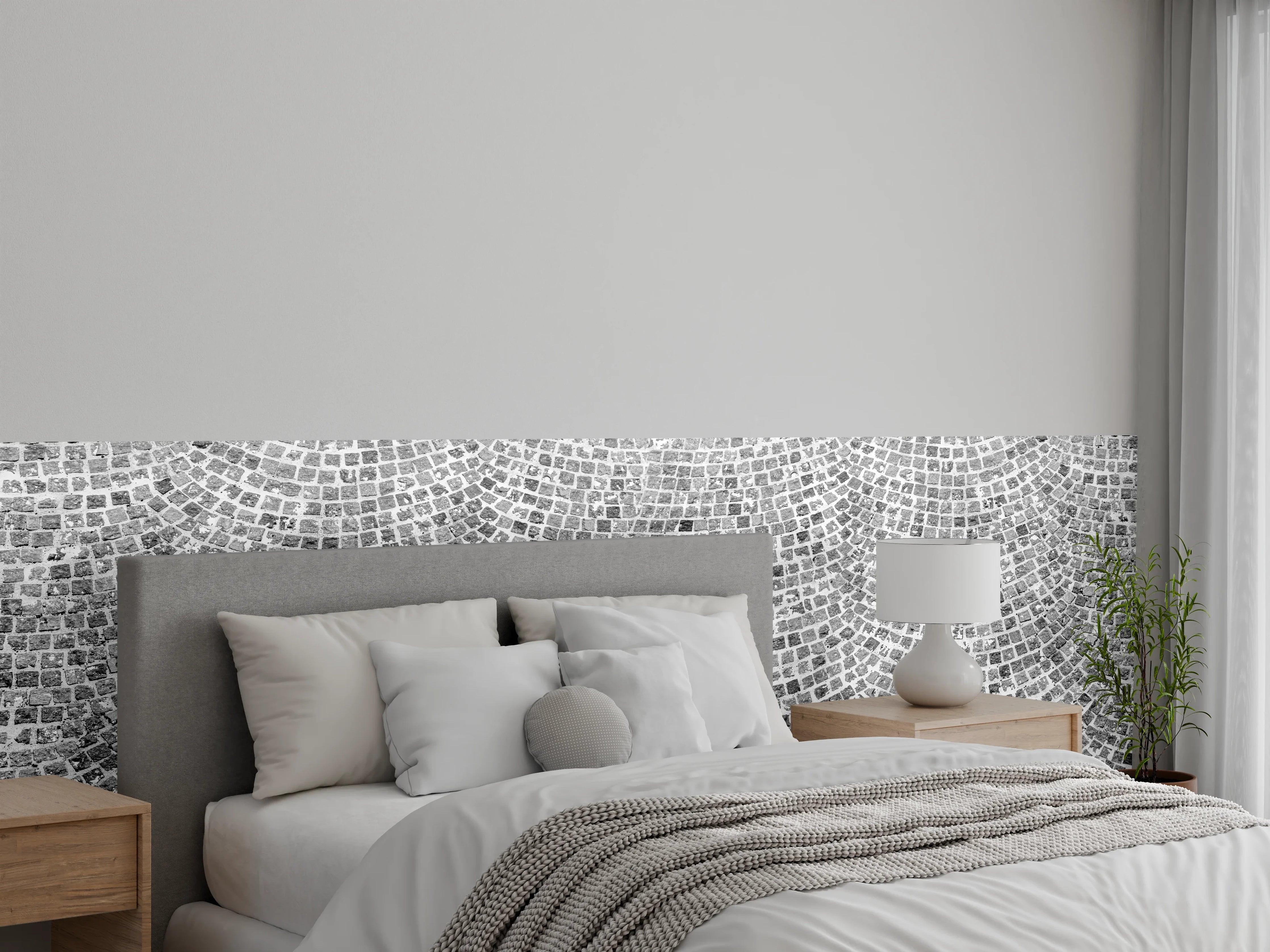 Wandverkleidung Schlafzimmer - Gepflasterte Straßenoberfläche