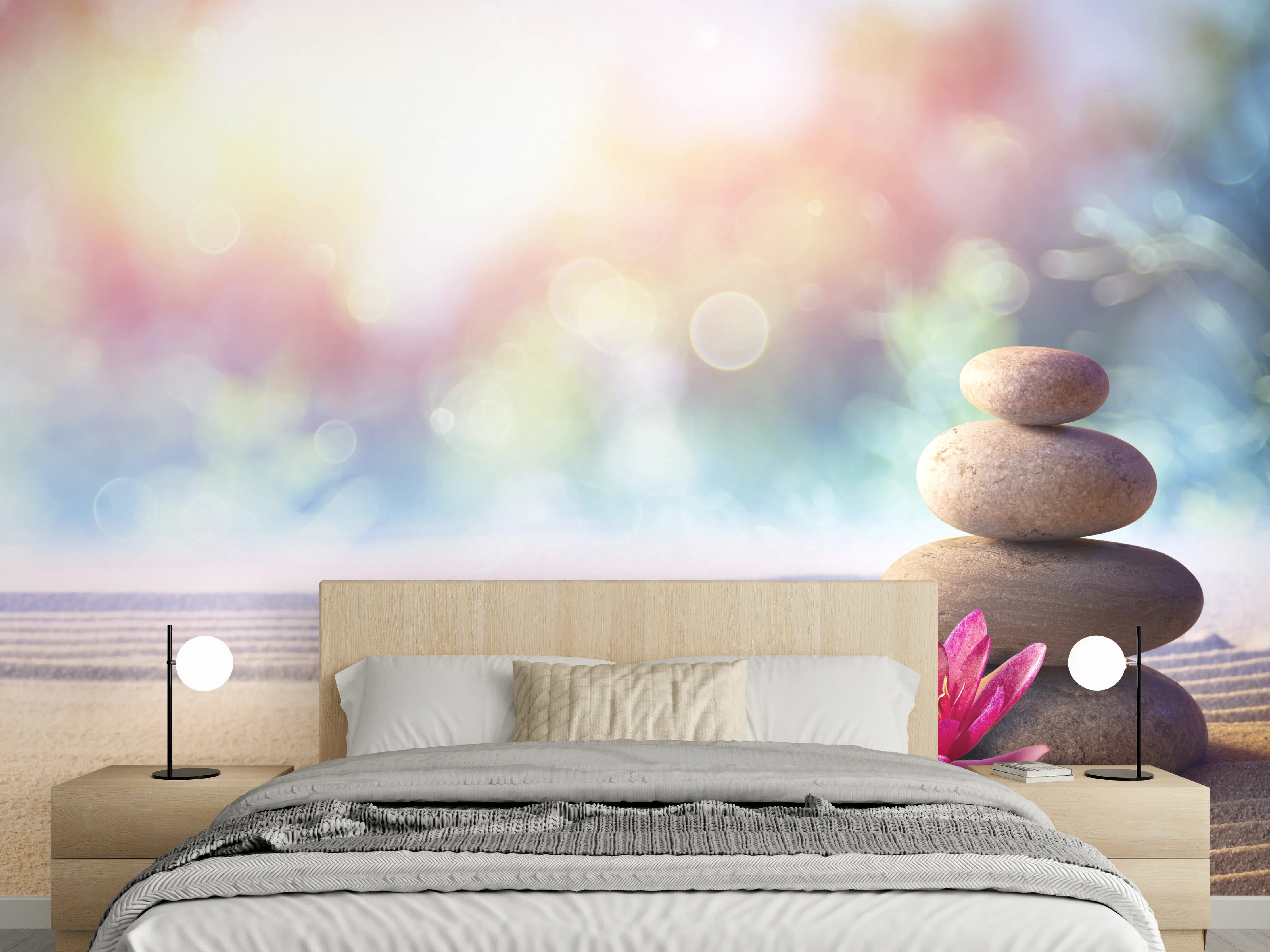 Wandverkleidung Schlafzimmer - Gestapelte Meditation Steine