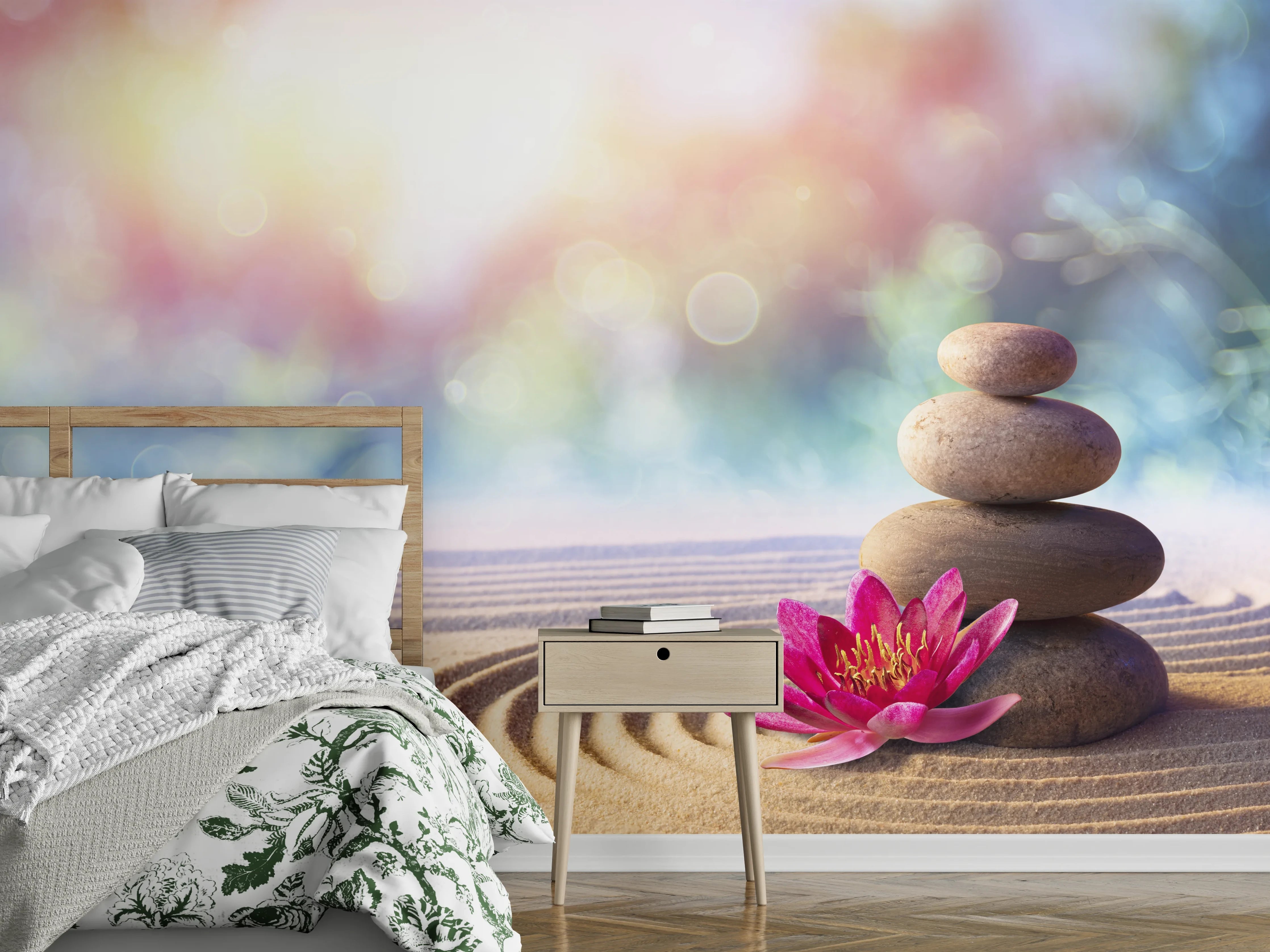 Wandverkleidung Schlafzimmer - Gestapelte Meditation Steine
