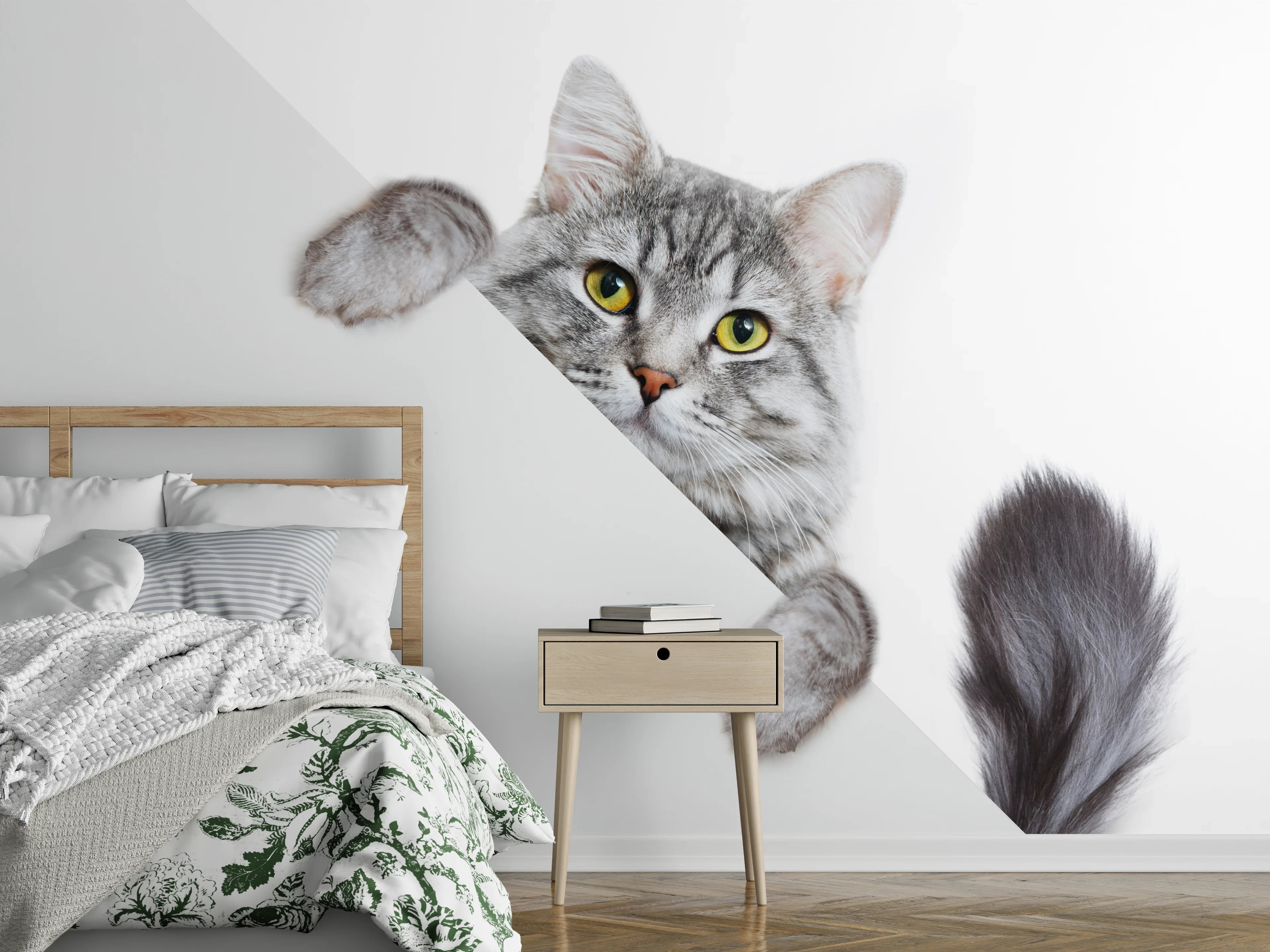 Wandverkleidung Schlafzimmer - Getigertes Kätzchen