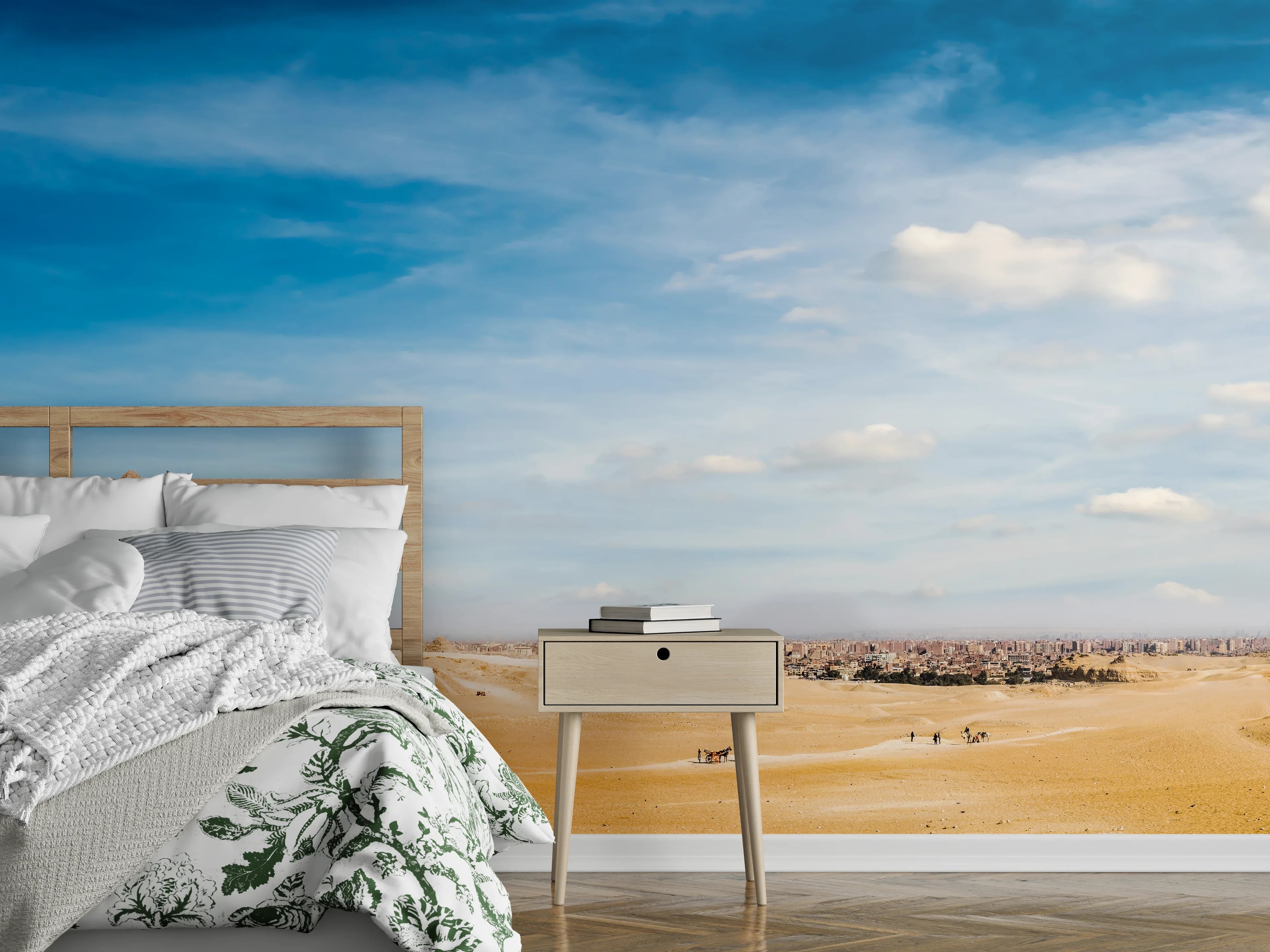 Wandverkleidung Schlafzimmer - Gizeh-Pyramiden Panorama