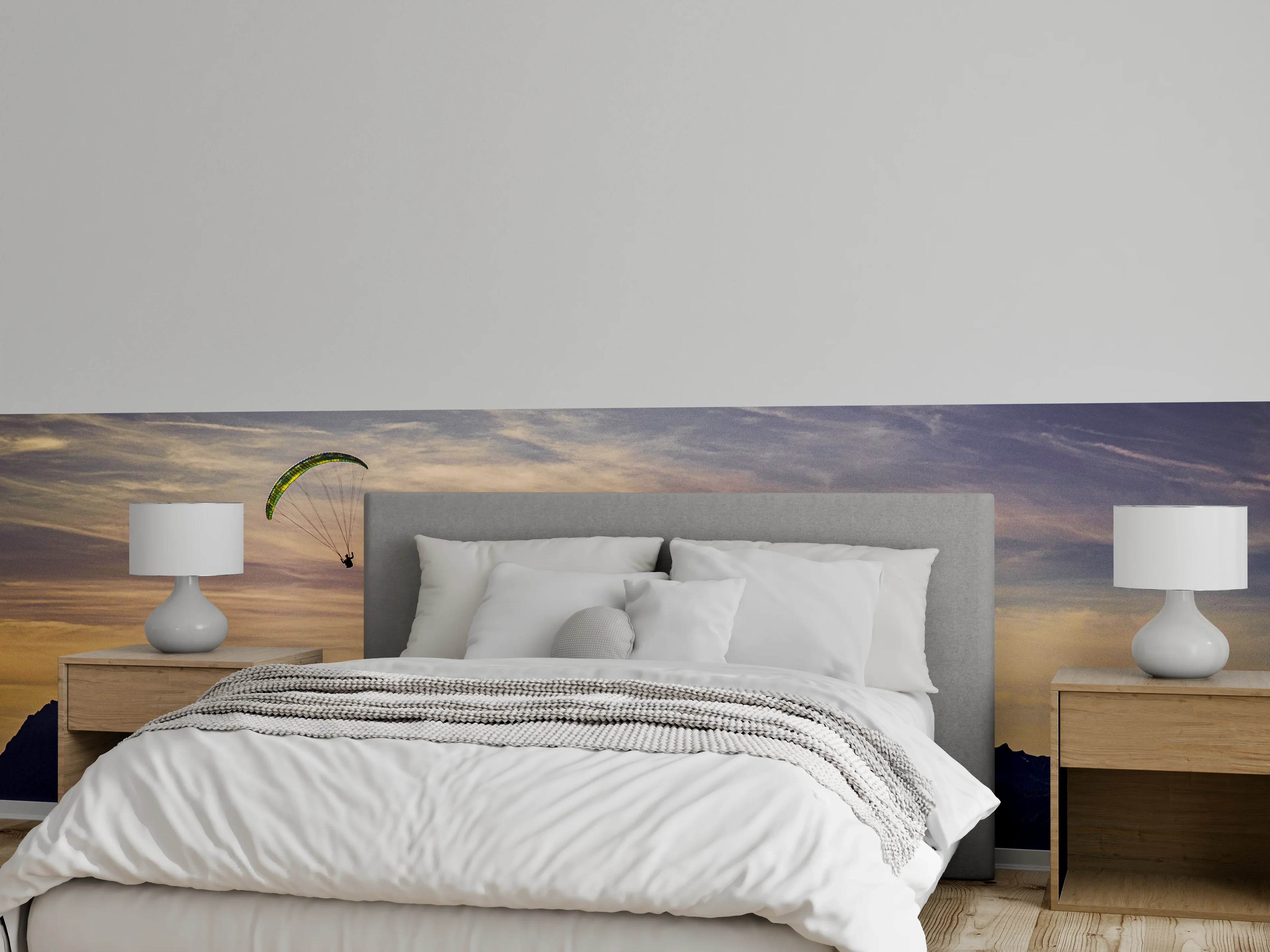 Wandverkleidung Schlafzimmer - Gleitschirmfliegen in Österreich