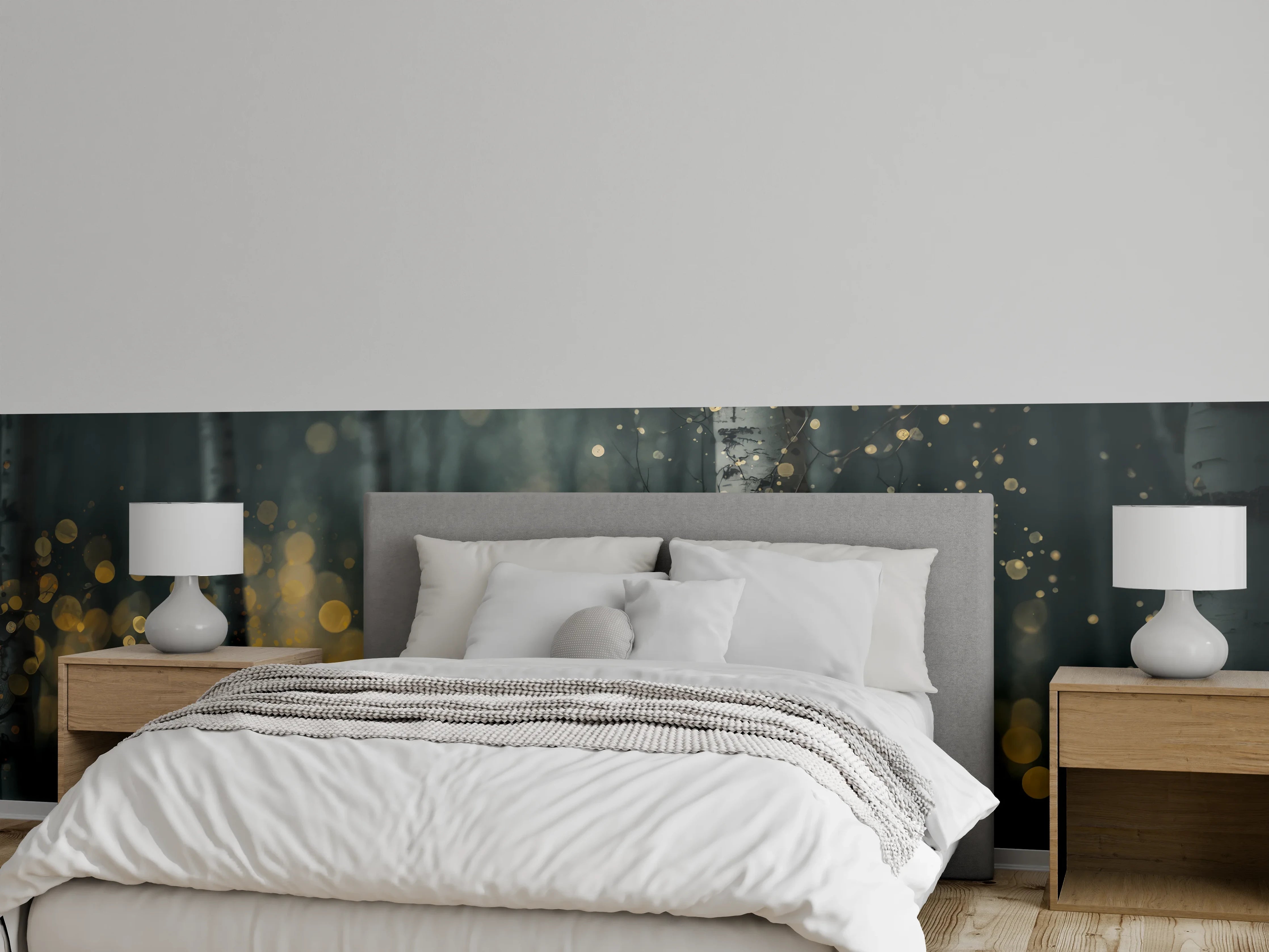 Wandverkleidung Schlafzimmer - Glühender Magischer Wald