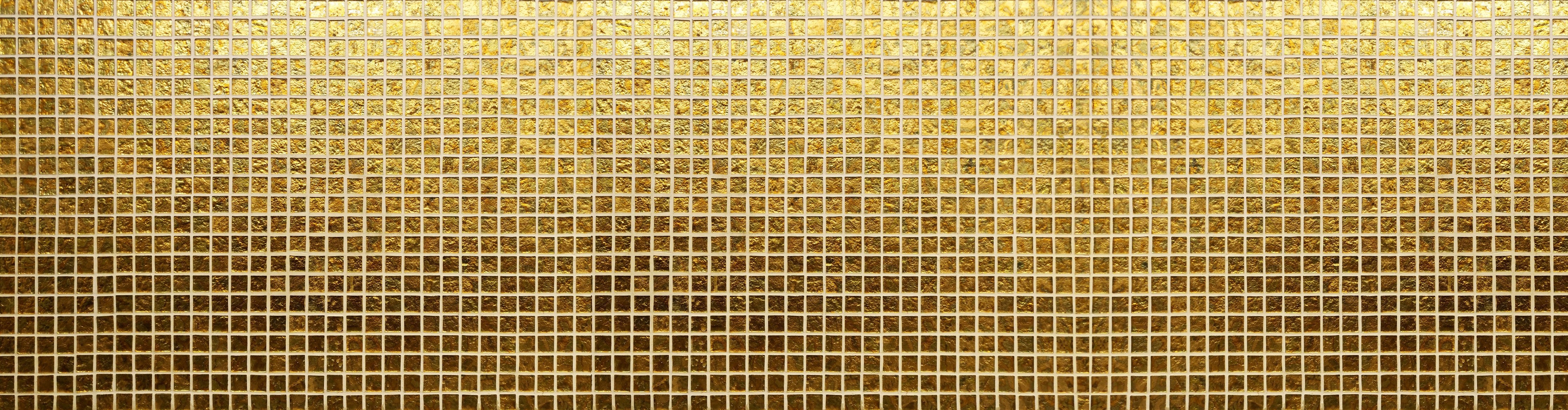 Wandverkleidung Schlafzimmer-Goldenes Fliesenmuster