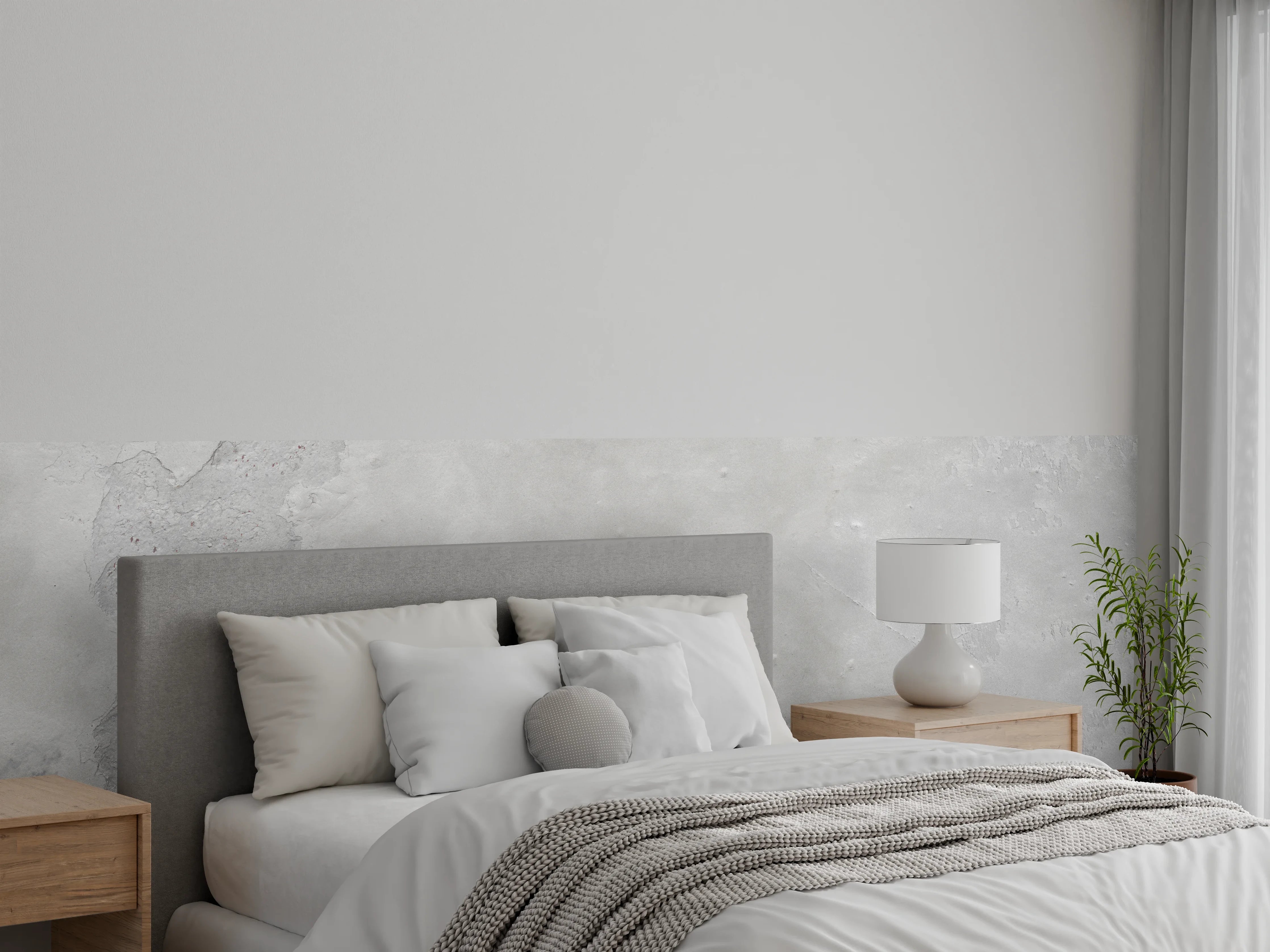 Wandverkleidung Schlafzimmer - Gräuliche Naturstein Textur