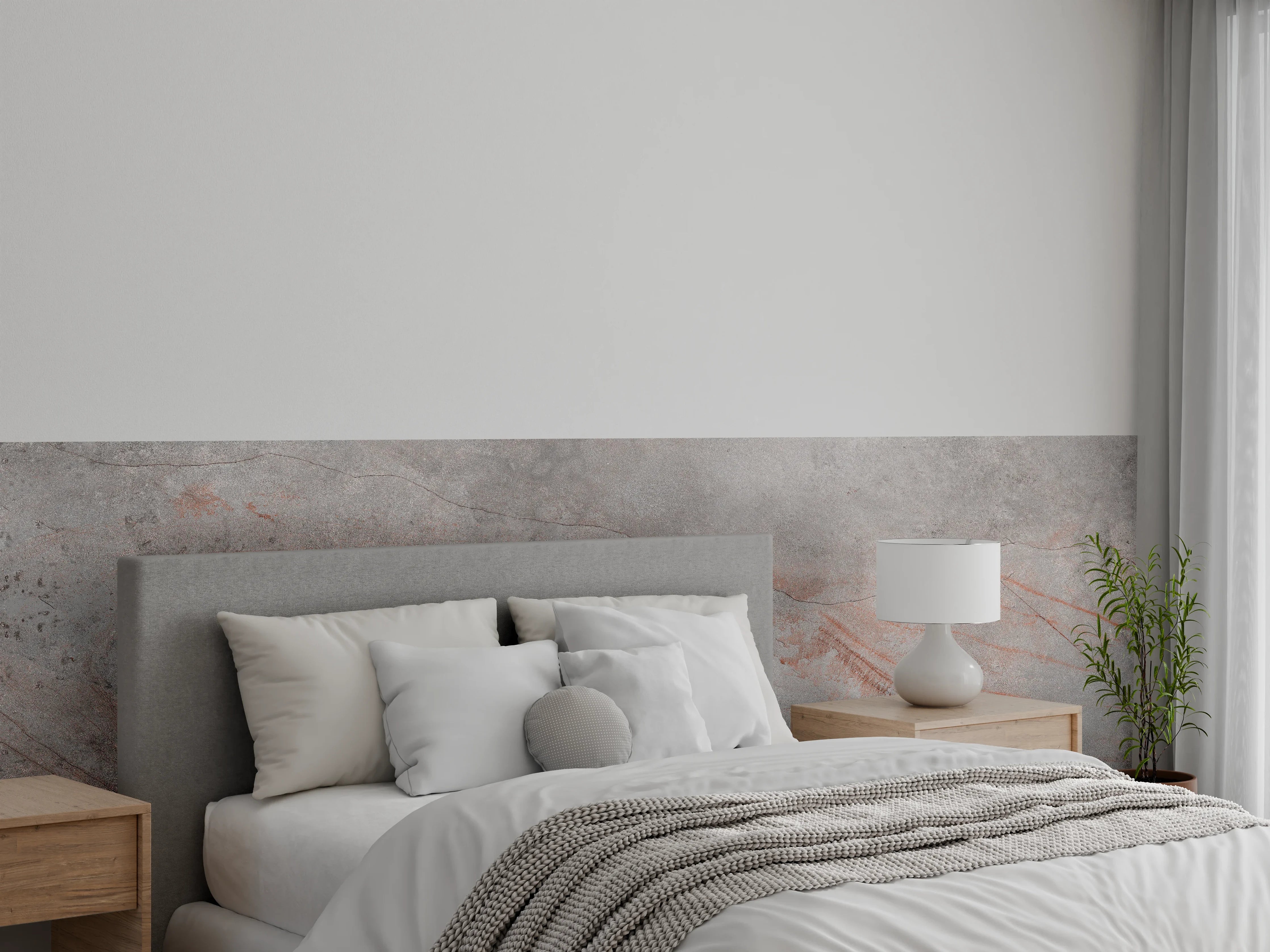 Wandverkleidung Schlafzimmer - Gräuliche Vintage Marmor Textur