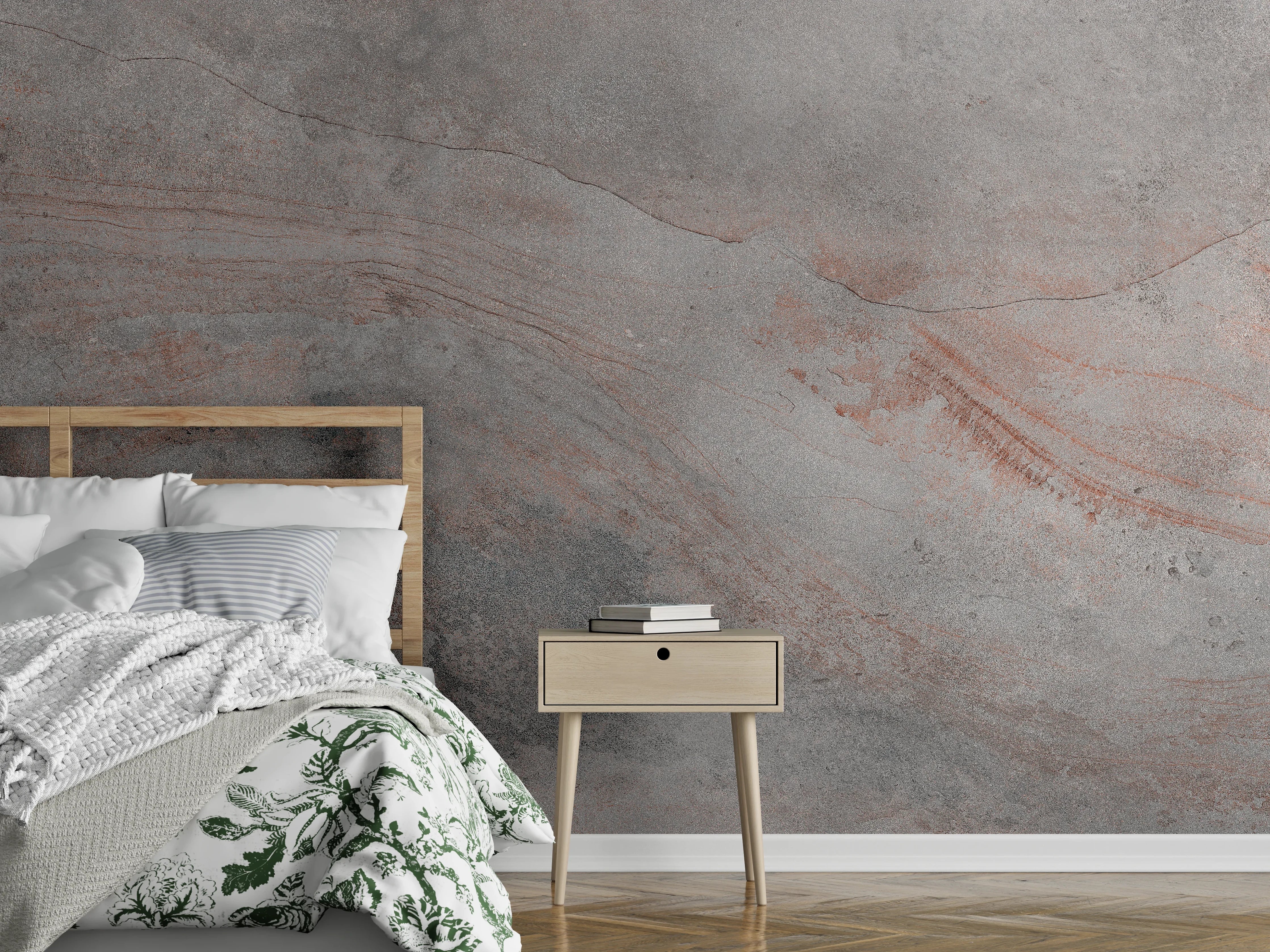 Wandverkleidung Schlafzimmer - Gräuliche Vintage Marmor Textur