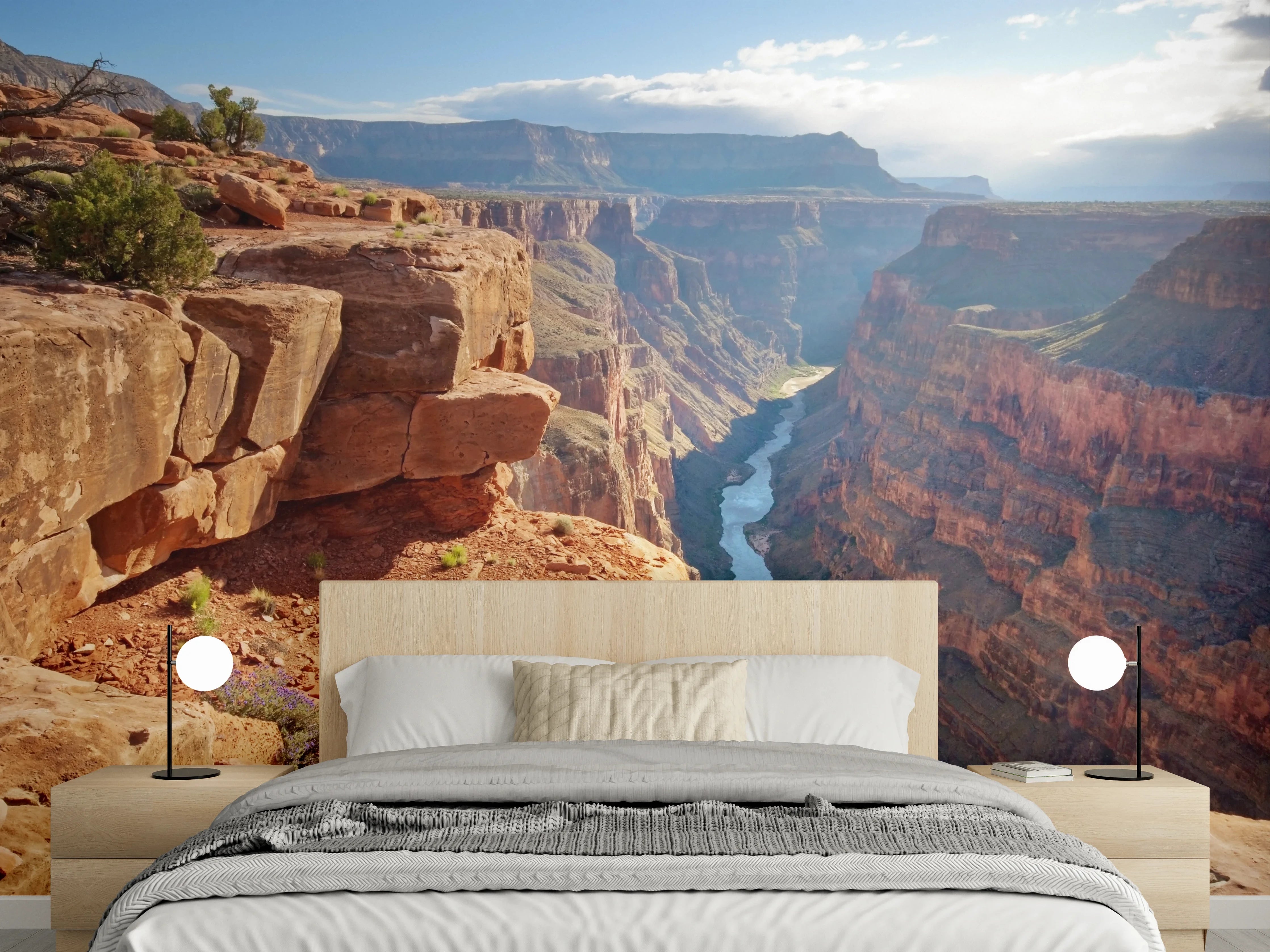 Wandverkleidung Schlafzimmer - Grand Canyon Natur Szenerie Wandbild
