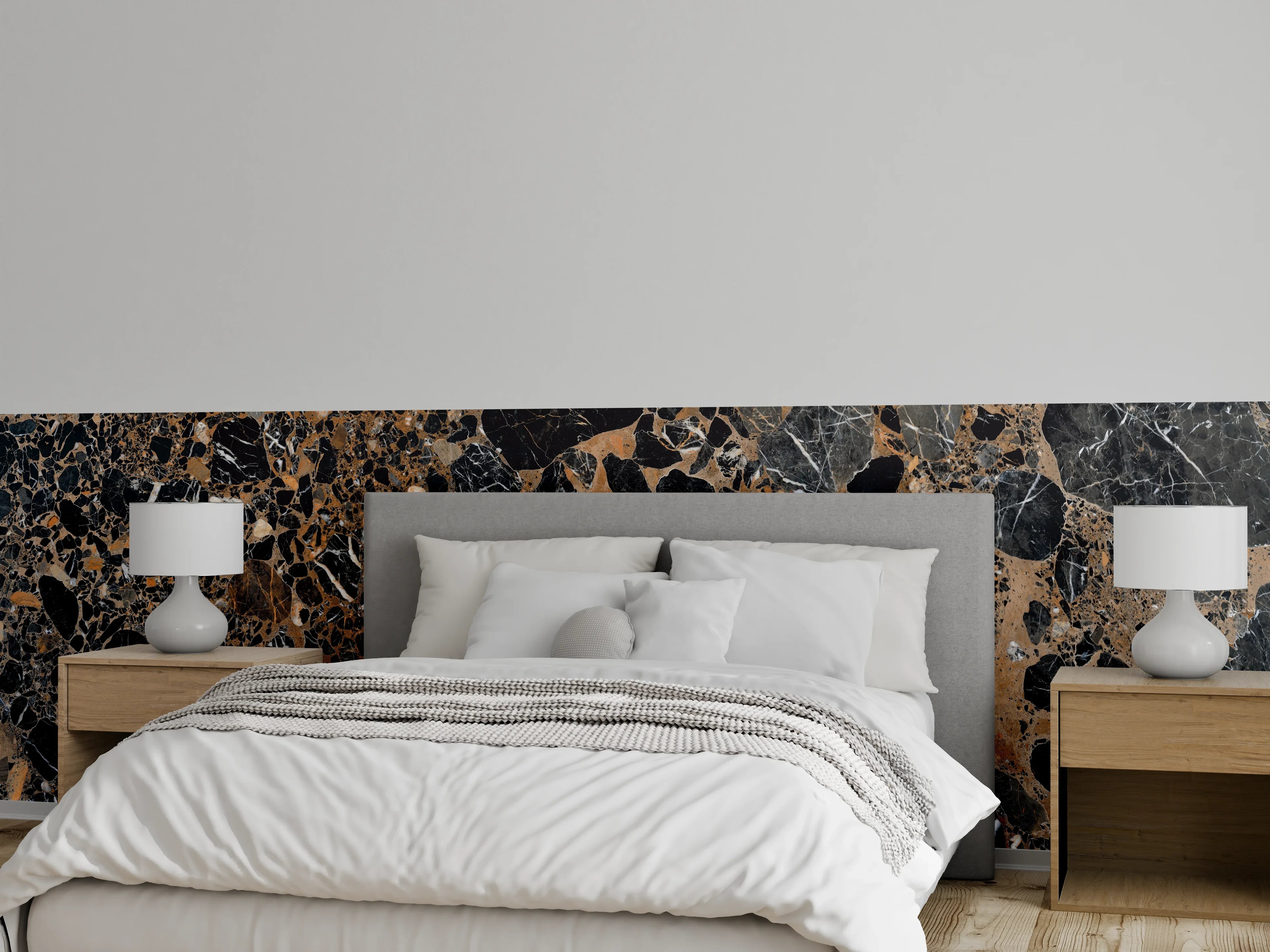 Wandverkleidung Schlafzimmer - Granit luxus Textur