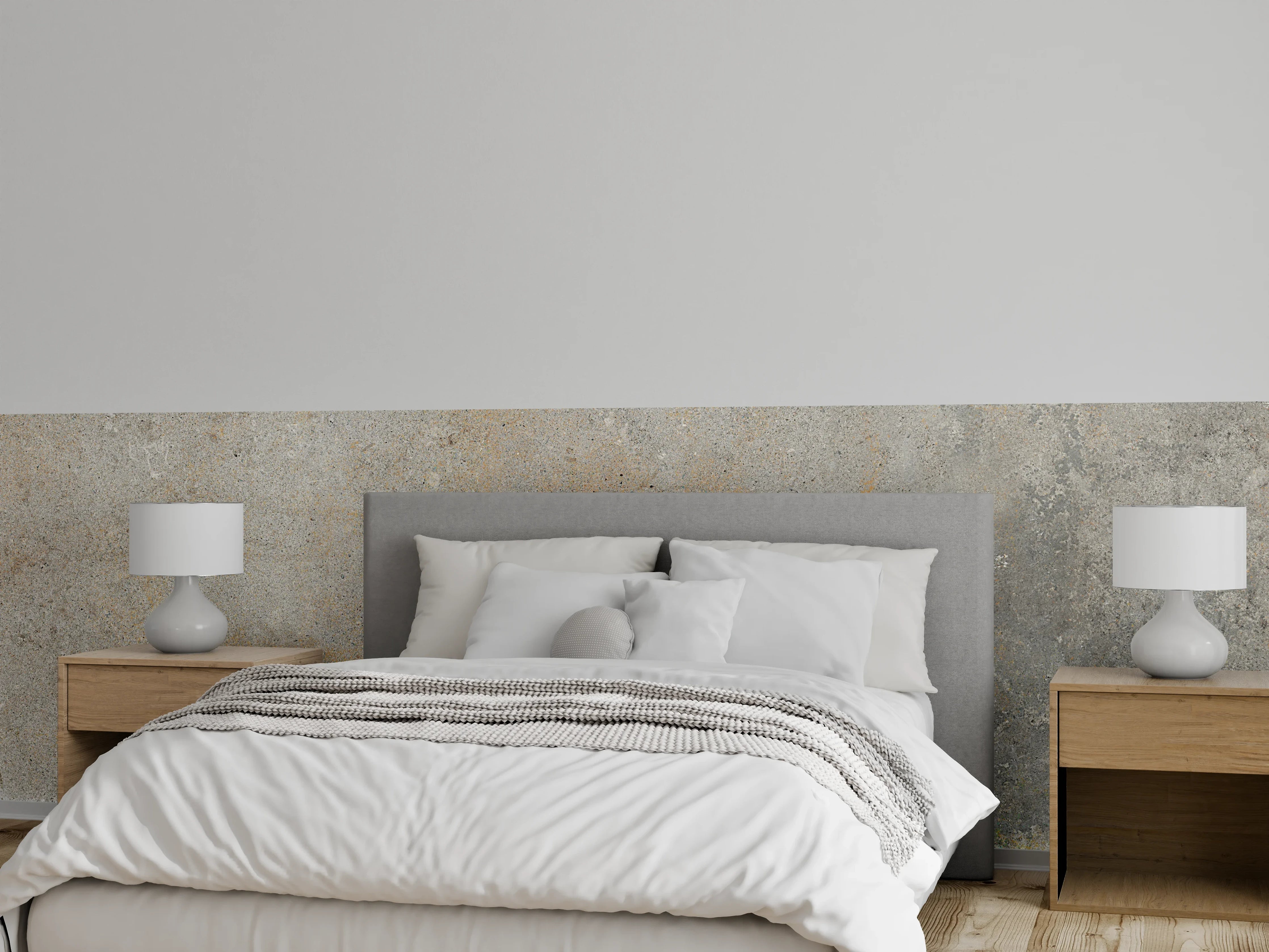 Wandverkleidung Schlafzimmer - Grau städtische Marmortextur