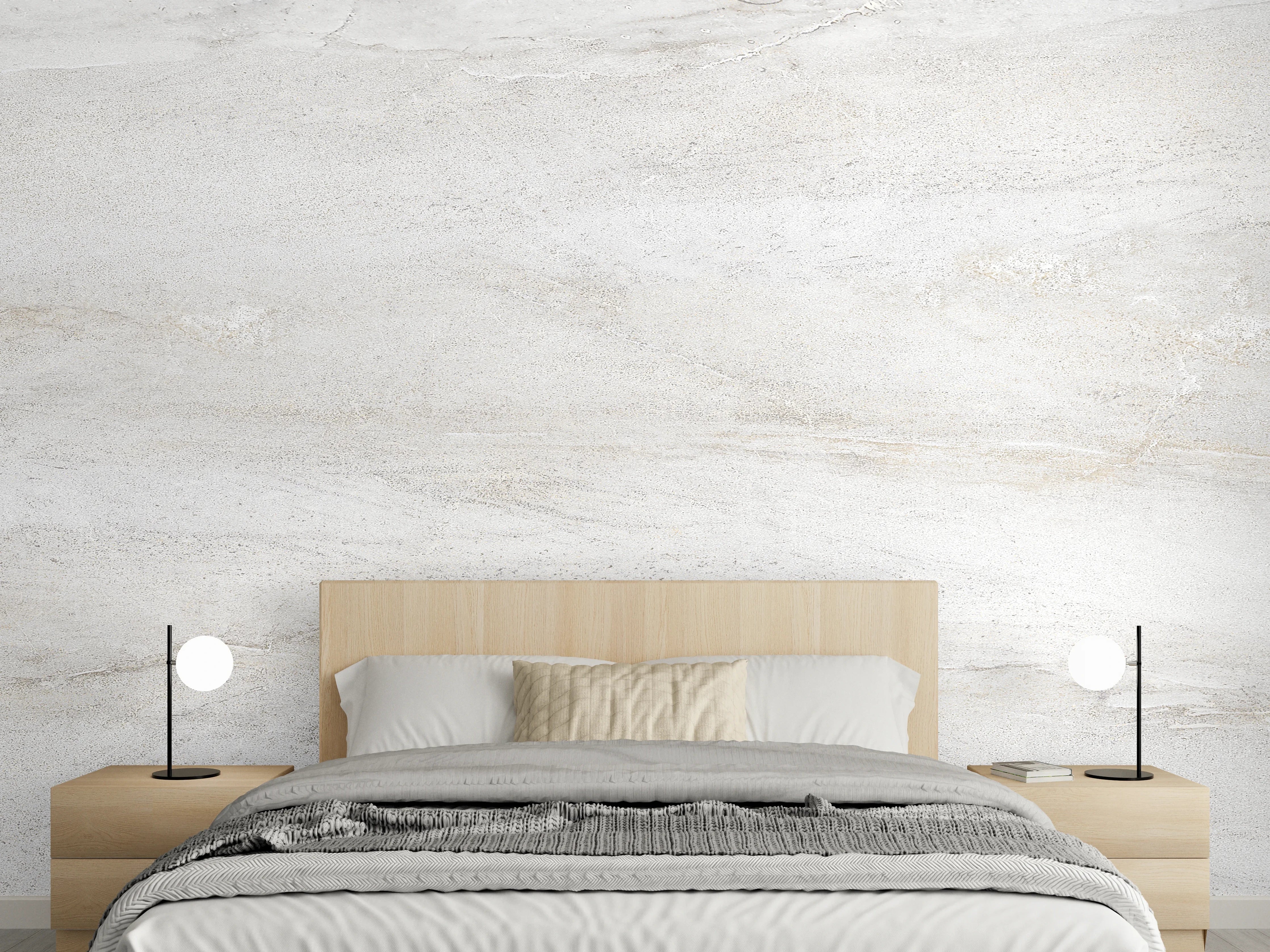 Wandverkleidung Schlafzimmer - Graue Beton Struktur