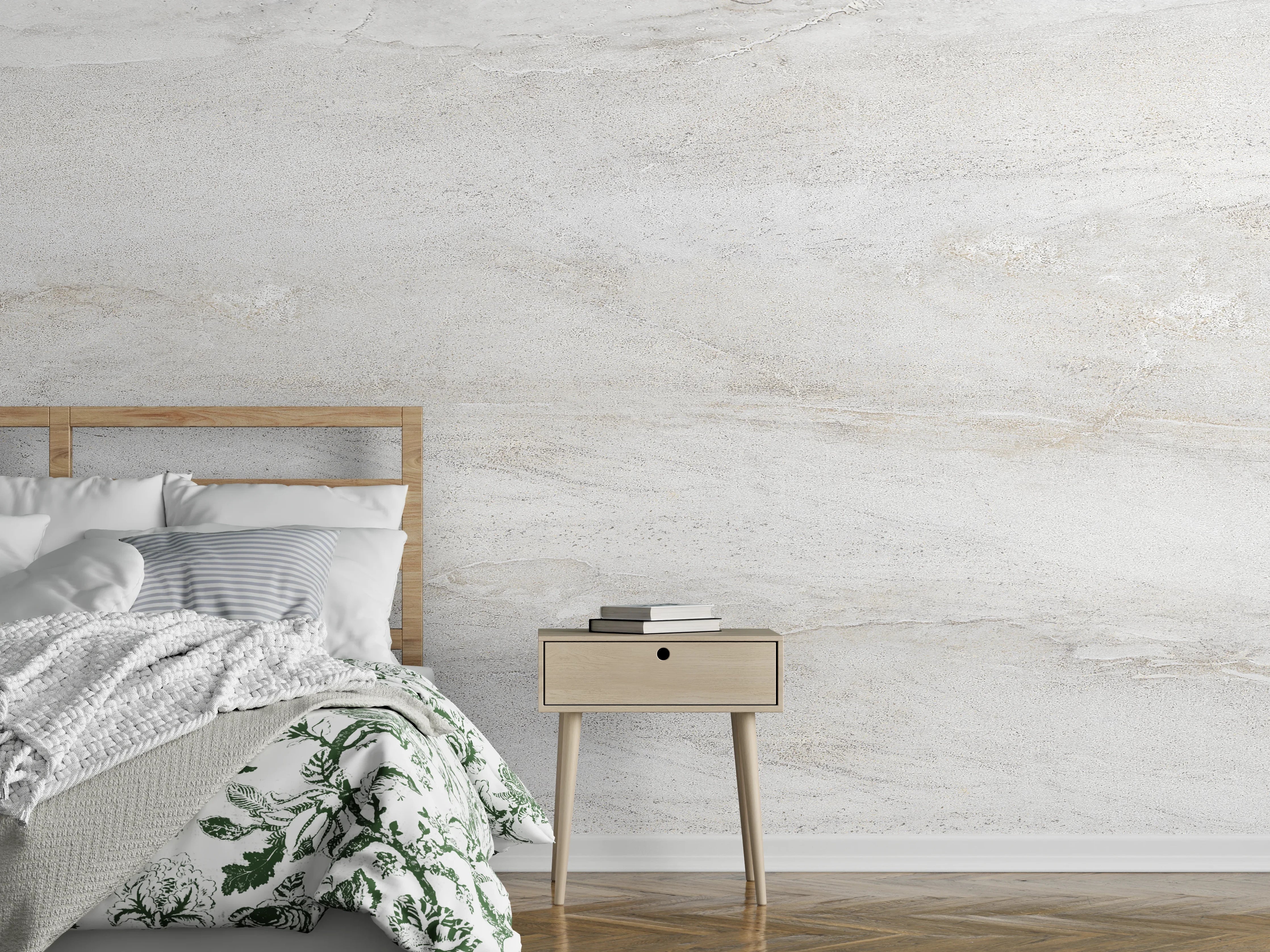 Wandverkleidung Schlafzimmer - Graue Beton Struktur