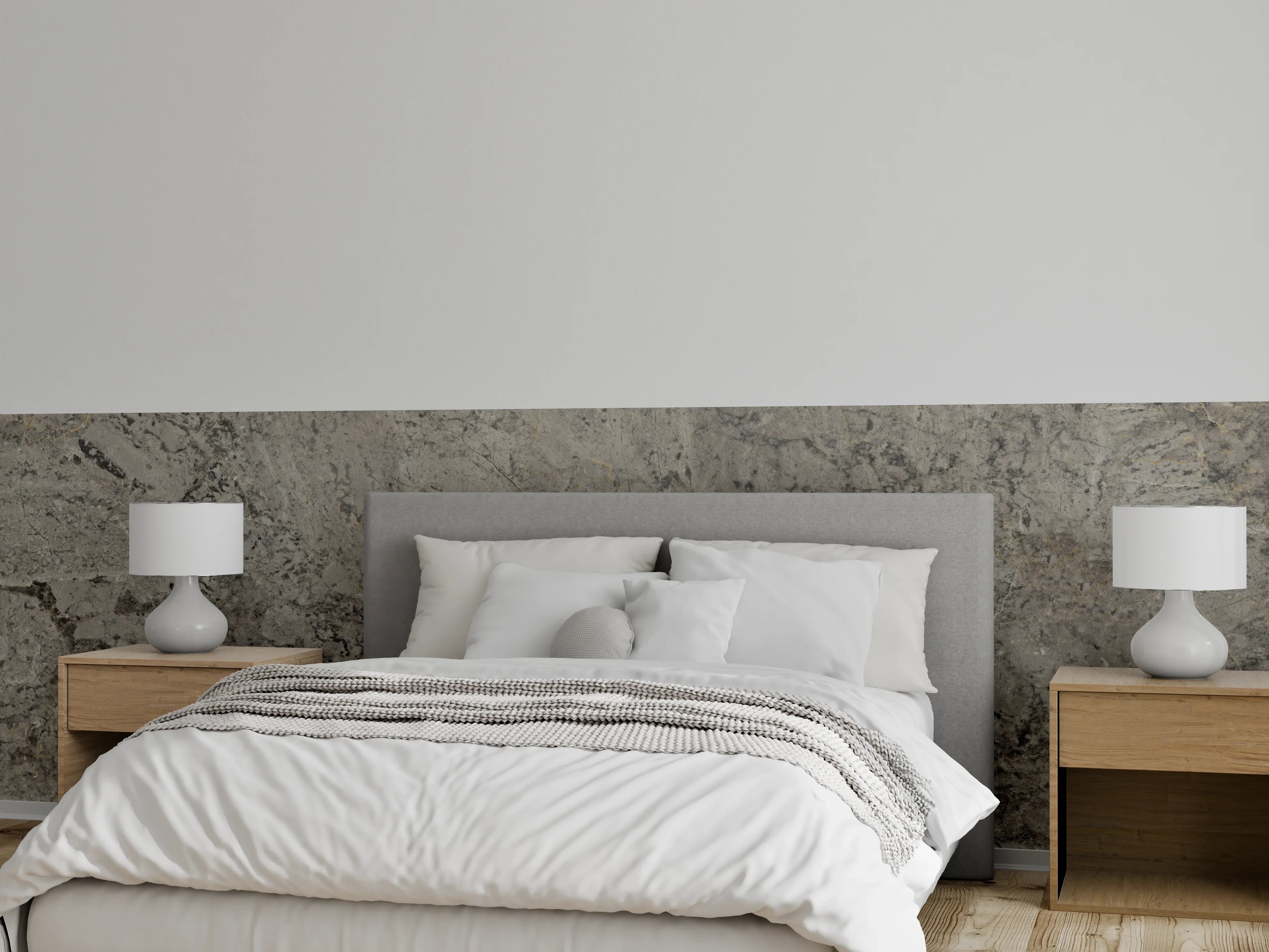 Wandverkleidung Schlafzimmer - Graue Granit Textur