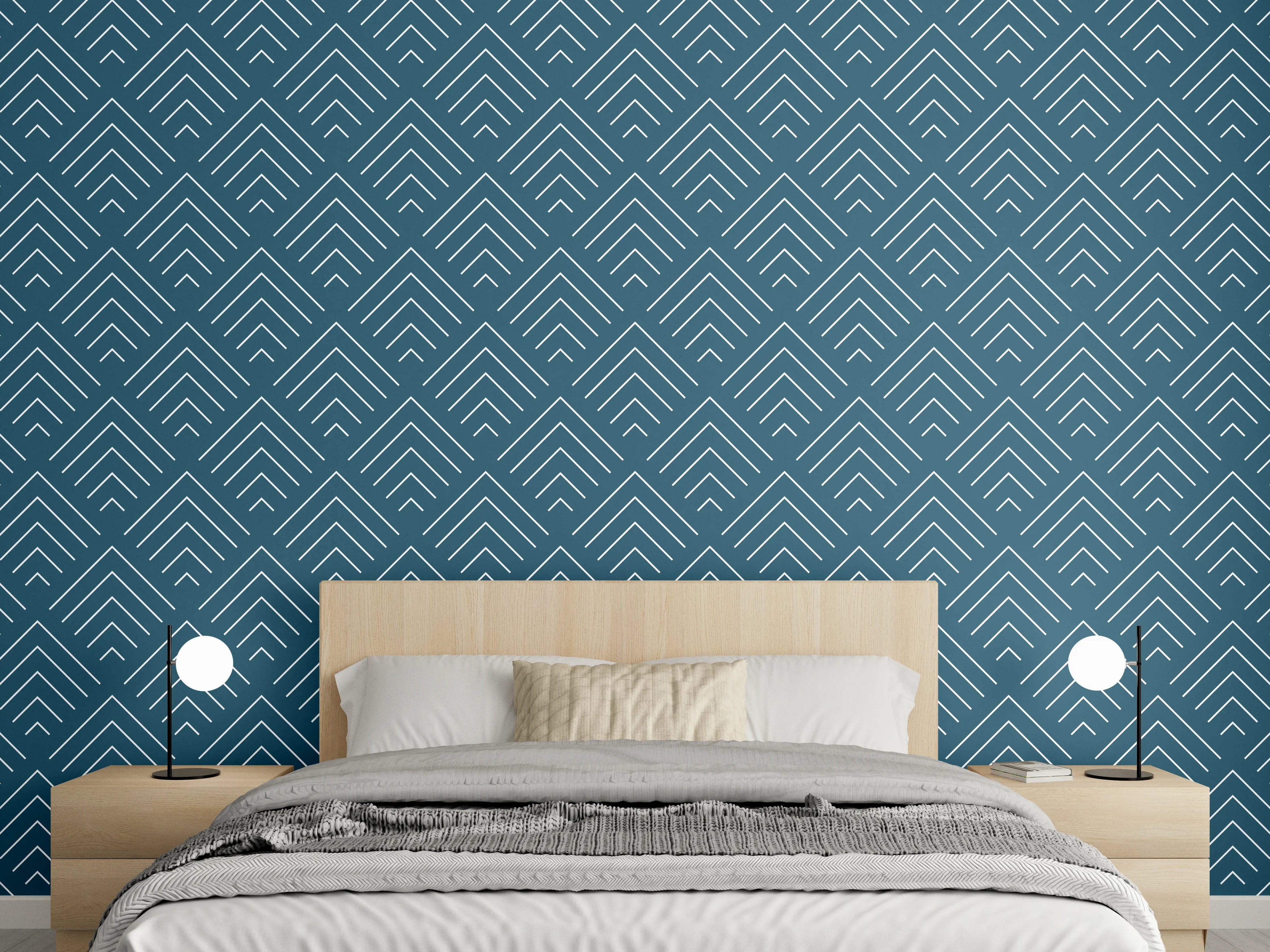 Wandverkleidung Schlafzimmer - Graue Nuancen: Geometrische Wandkunst