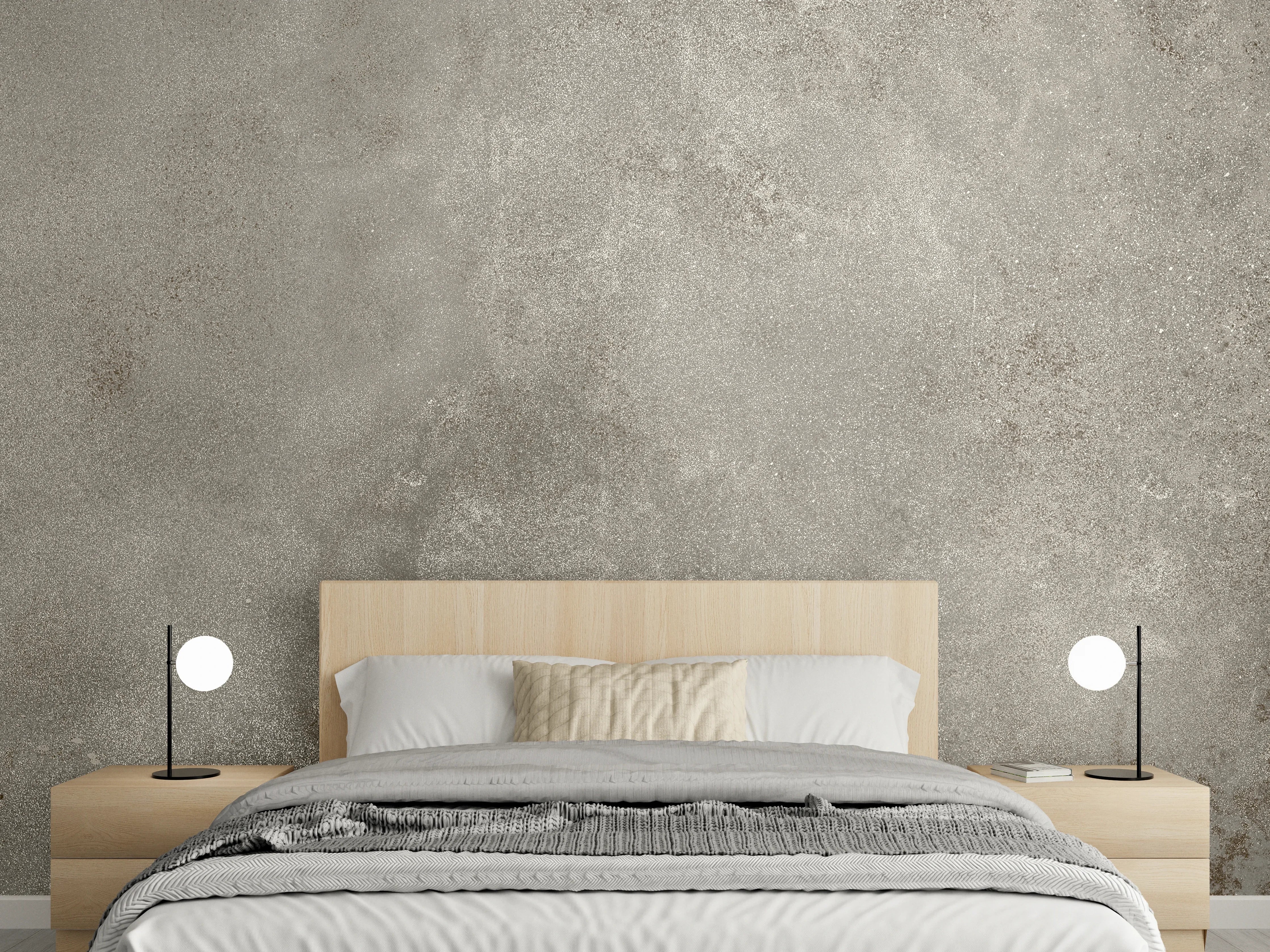 Wandverkleidung Schlafzimmer - Graue alte Kalksteinwand