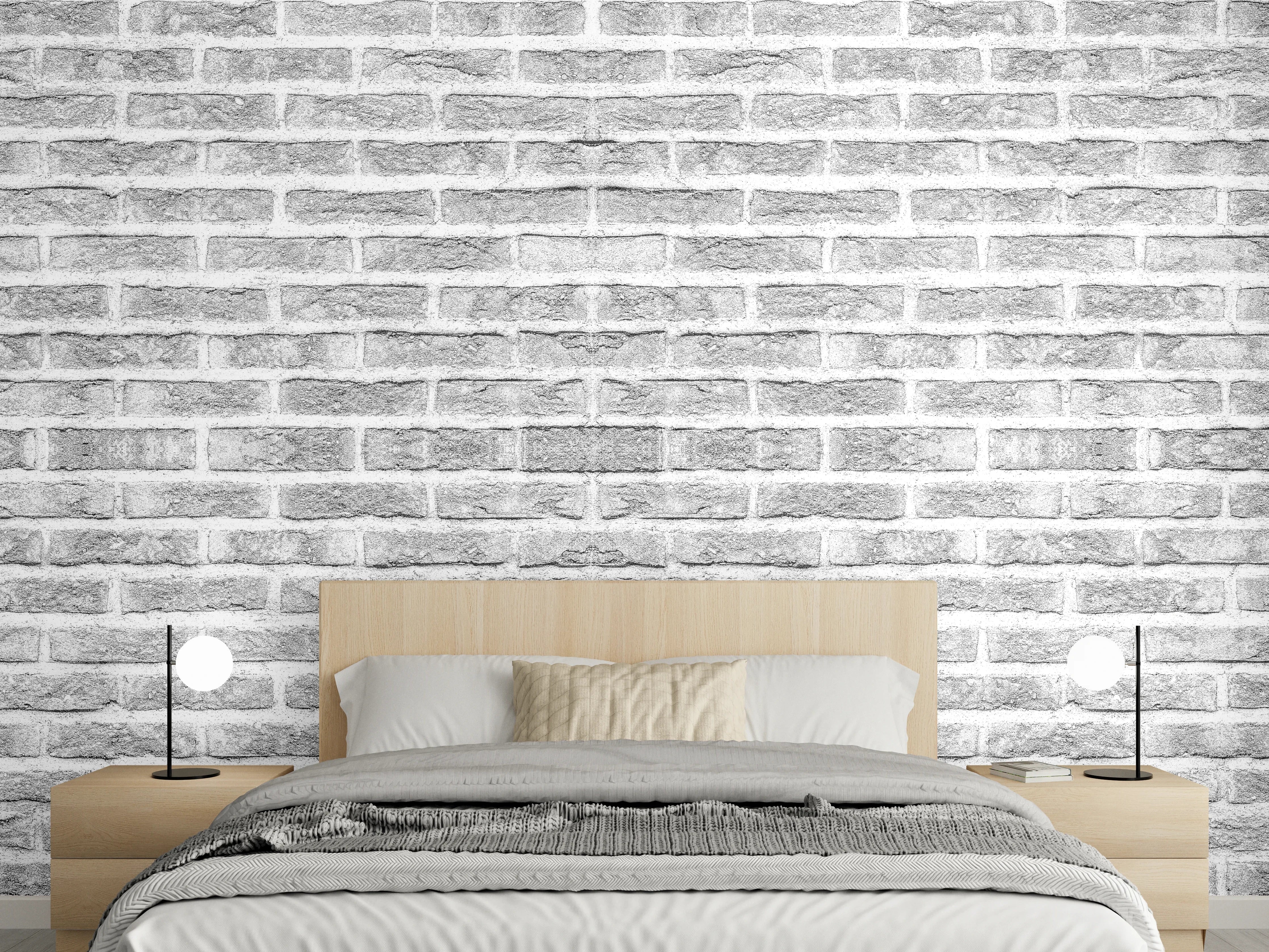 Wandverkleidung Schlafzimmer - Graue alte Ziegelwand