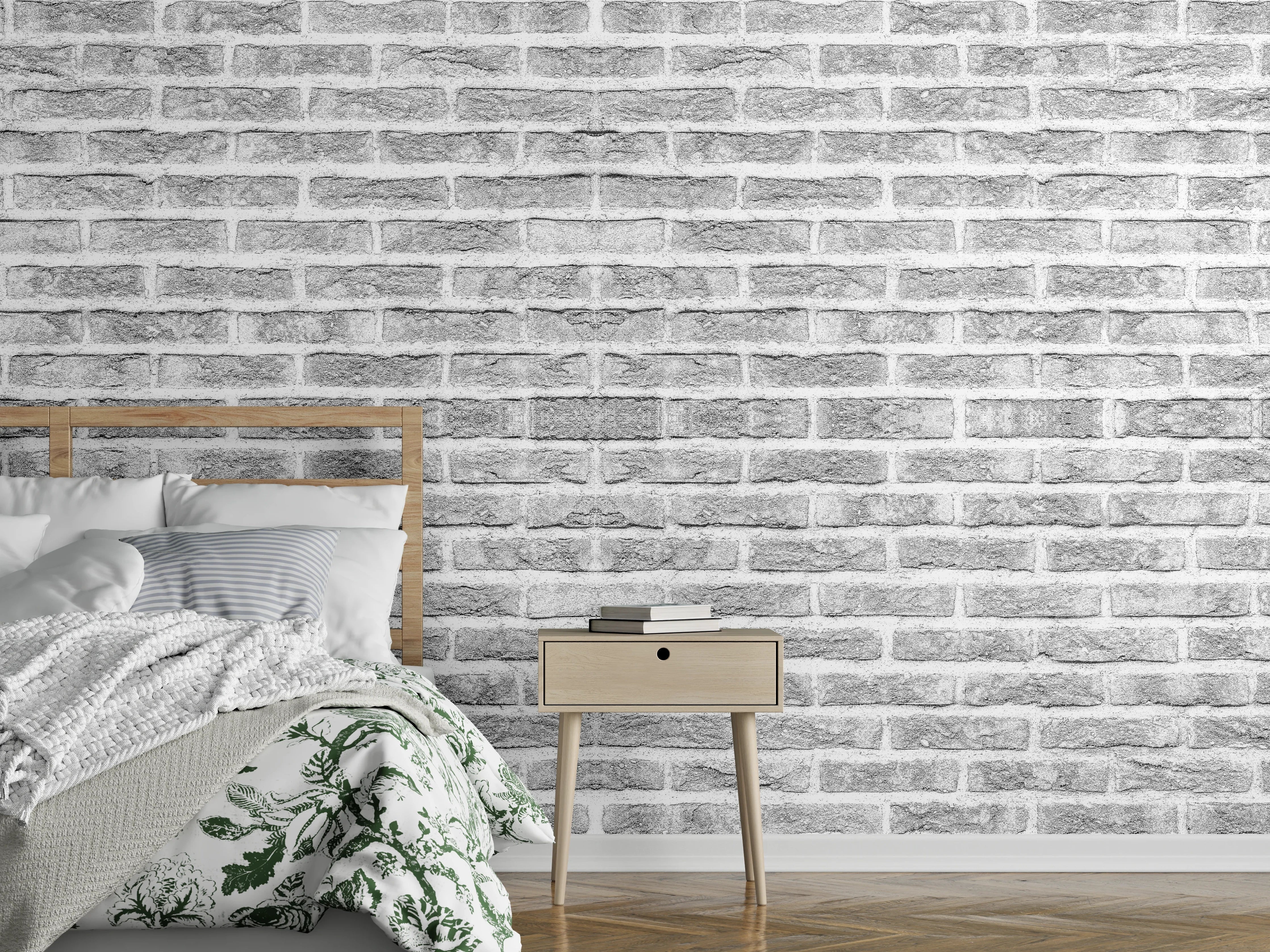 Wandverkleidung Schlafzimmer - Graue alte Ziegelwand