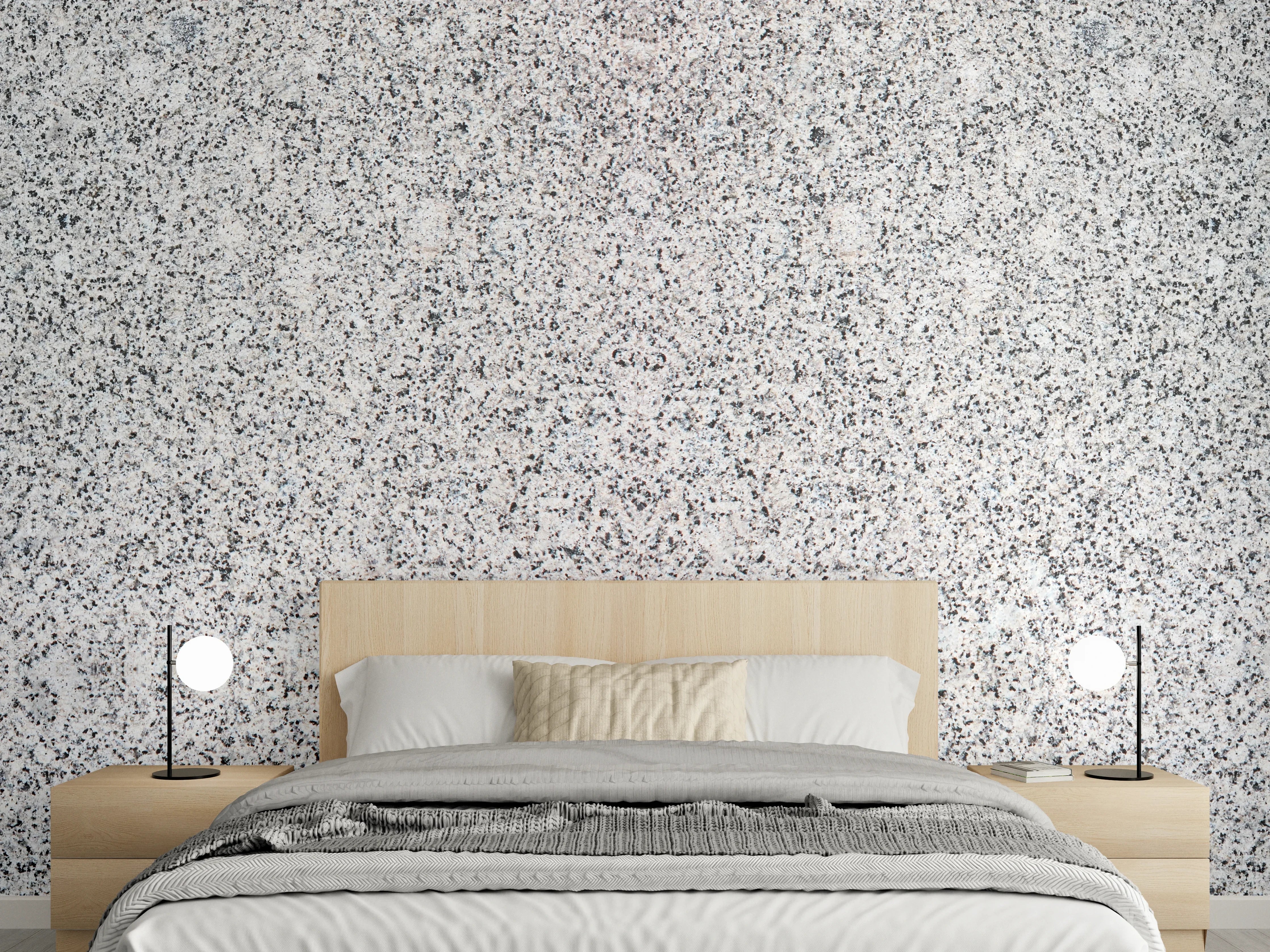 Wandverkleidung Schlafzimmer - Grauer Granit