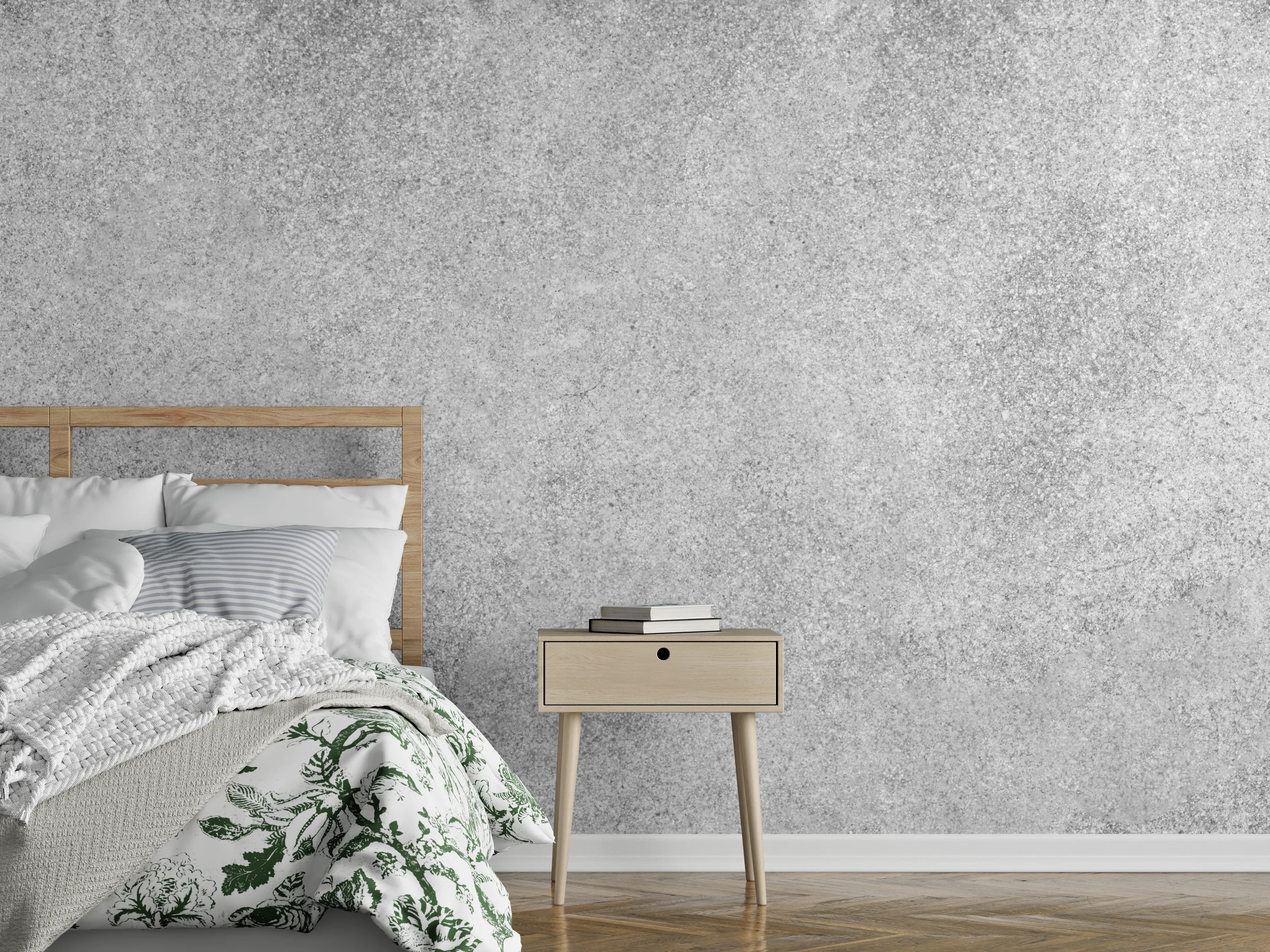 Wandverkleidung Schlafzimmer - Grauer Kalkstein