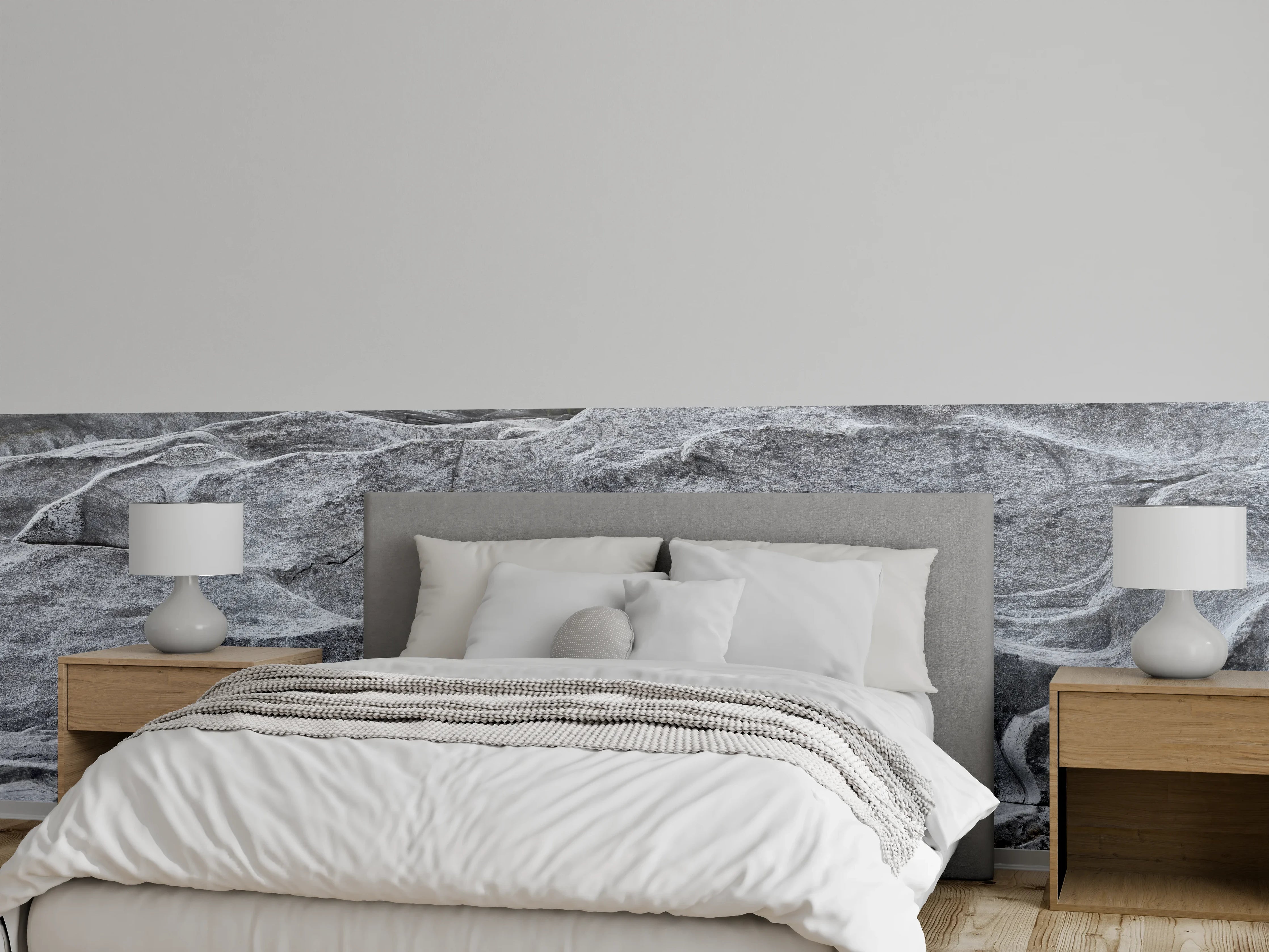 Wandverkleidung Schlafzimmer - Grauschattierter Verzasca-Felsen