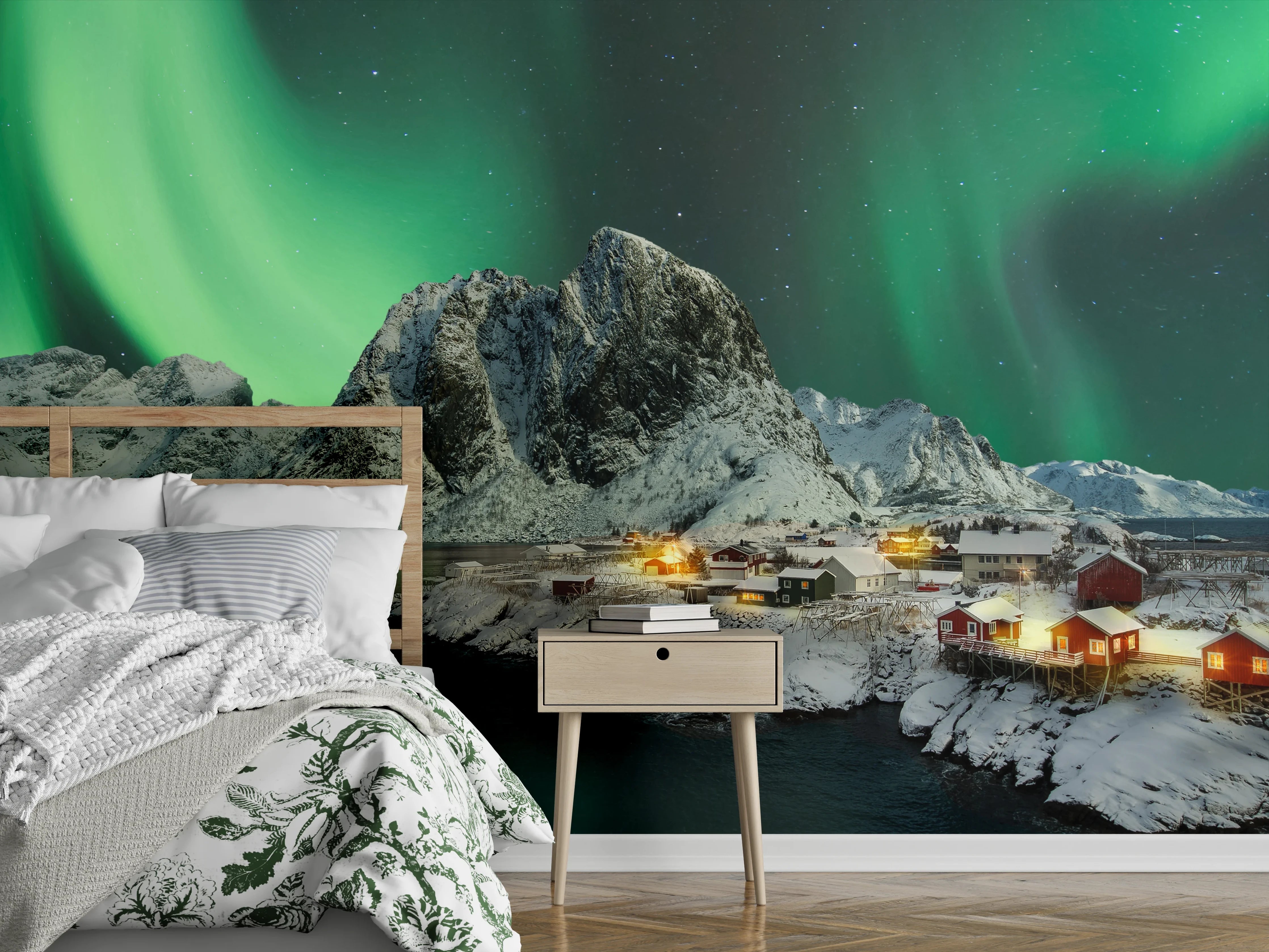Wandverkleidung Schlafzimmer - Grauschimmer im weißen Winterlicht