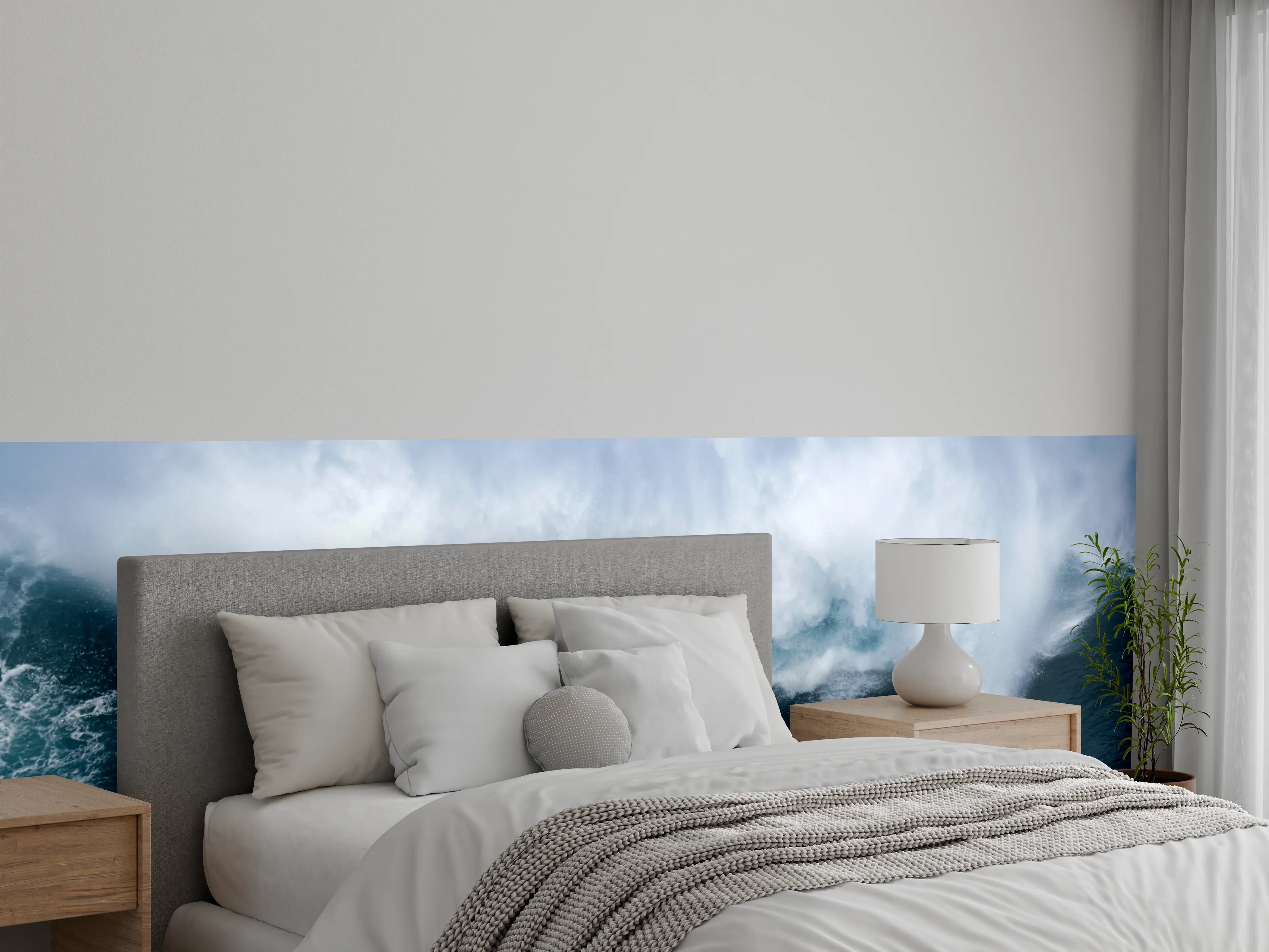 Wandverkleidung Schlafzimmer - Große Welle im Ozean